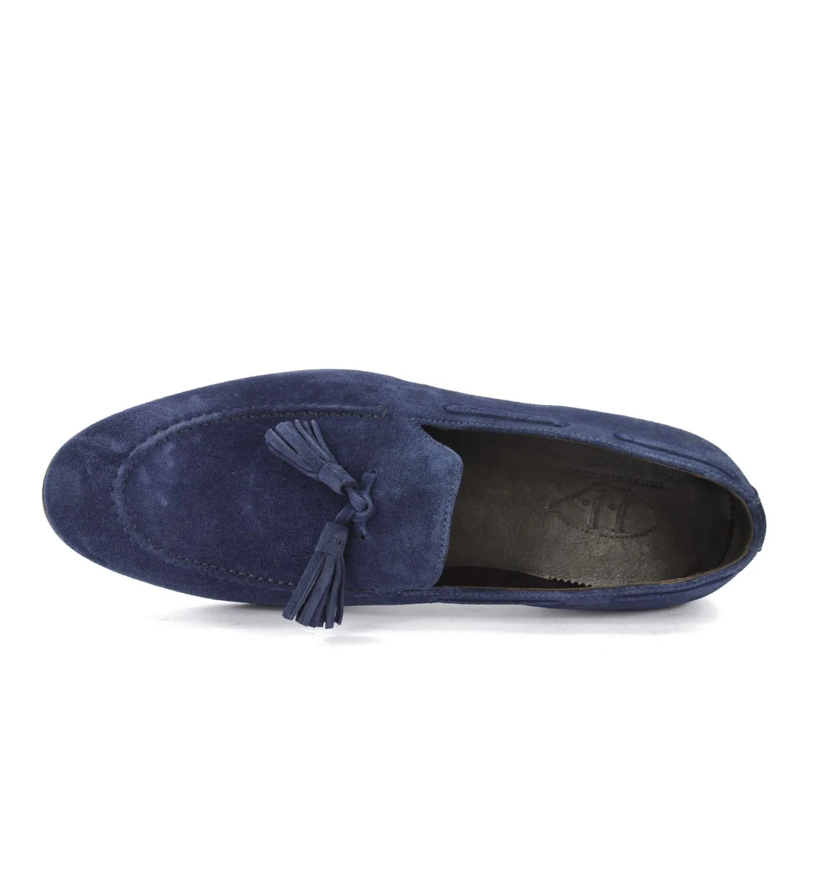 J.J. ITALIAN LUXURY ARTCRAFT uomo scarpa mocassino blu GH2 SUEDE