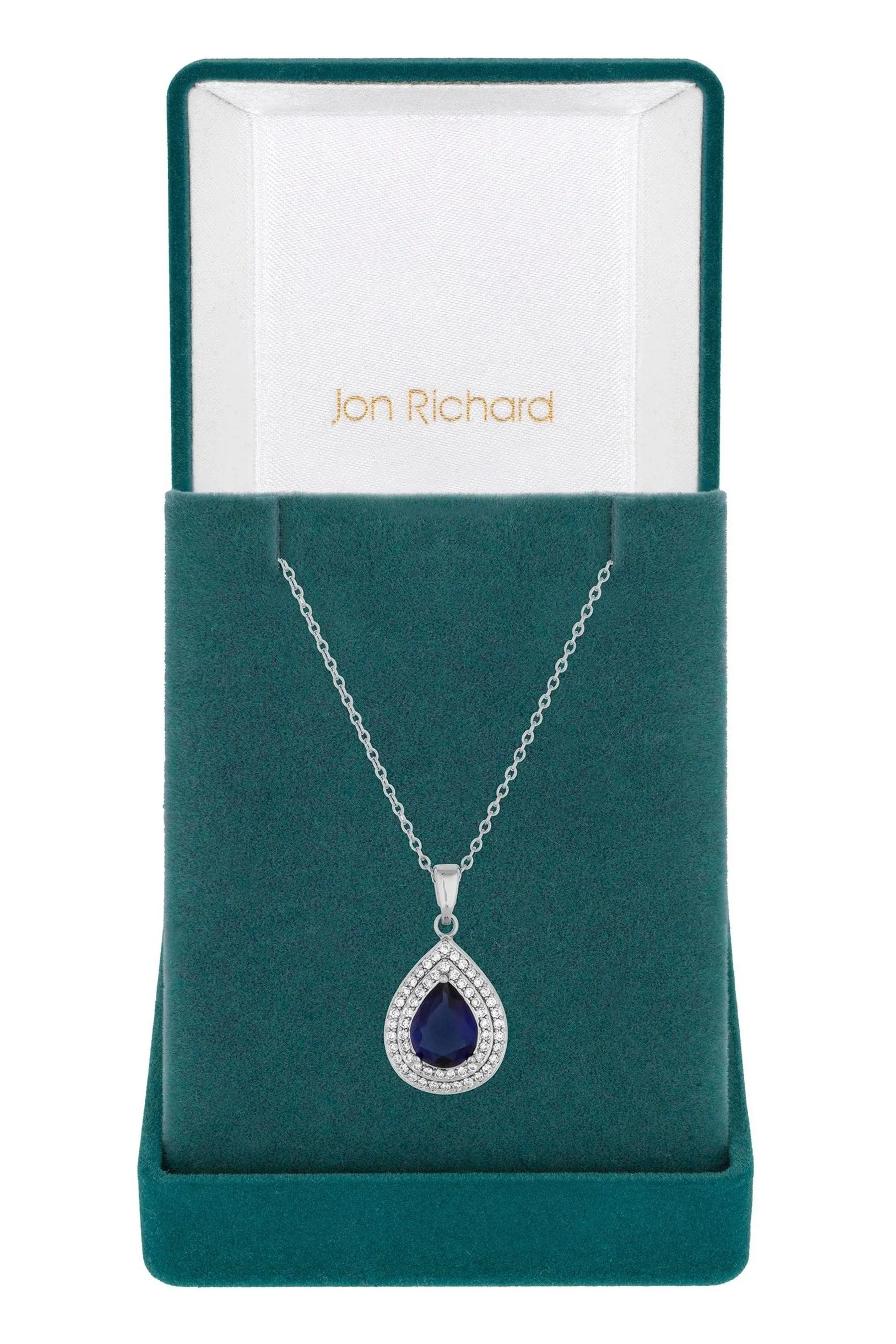 Jon Richard - Collana con pendente con zirconia cubica - In confezione regalo