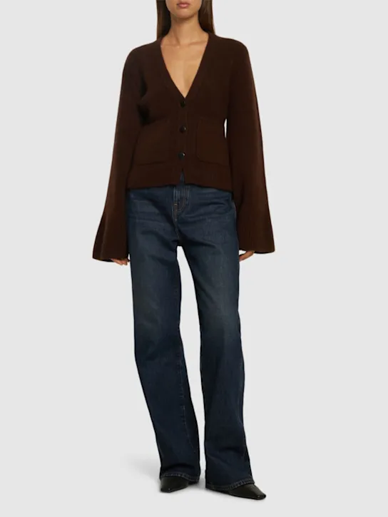 Khaite Cardigan Scarlet in cashmere 