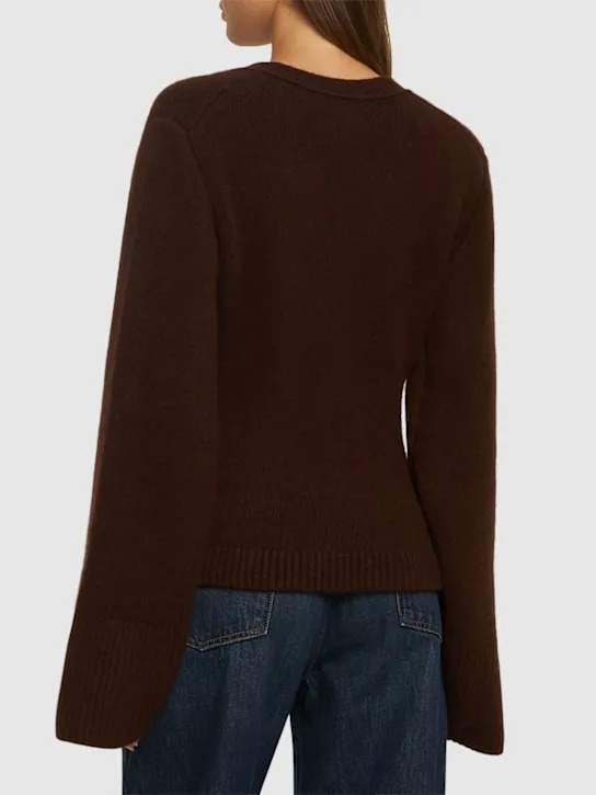 Khaite Cardigan Scarlet in cashmere 