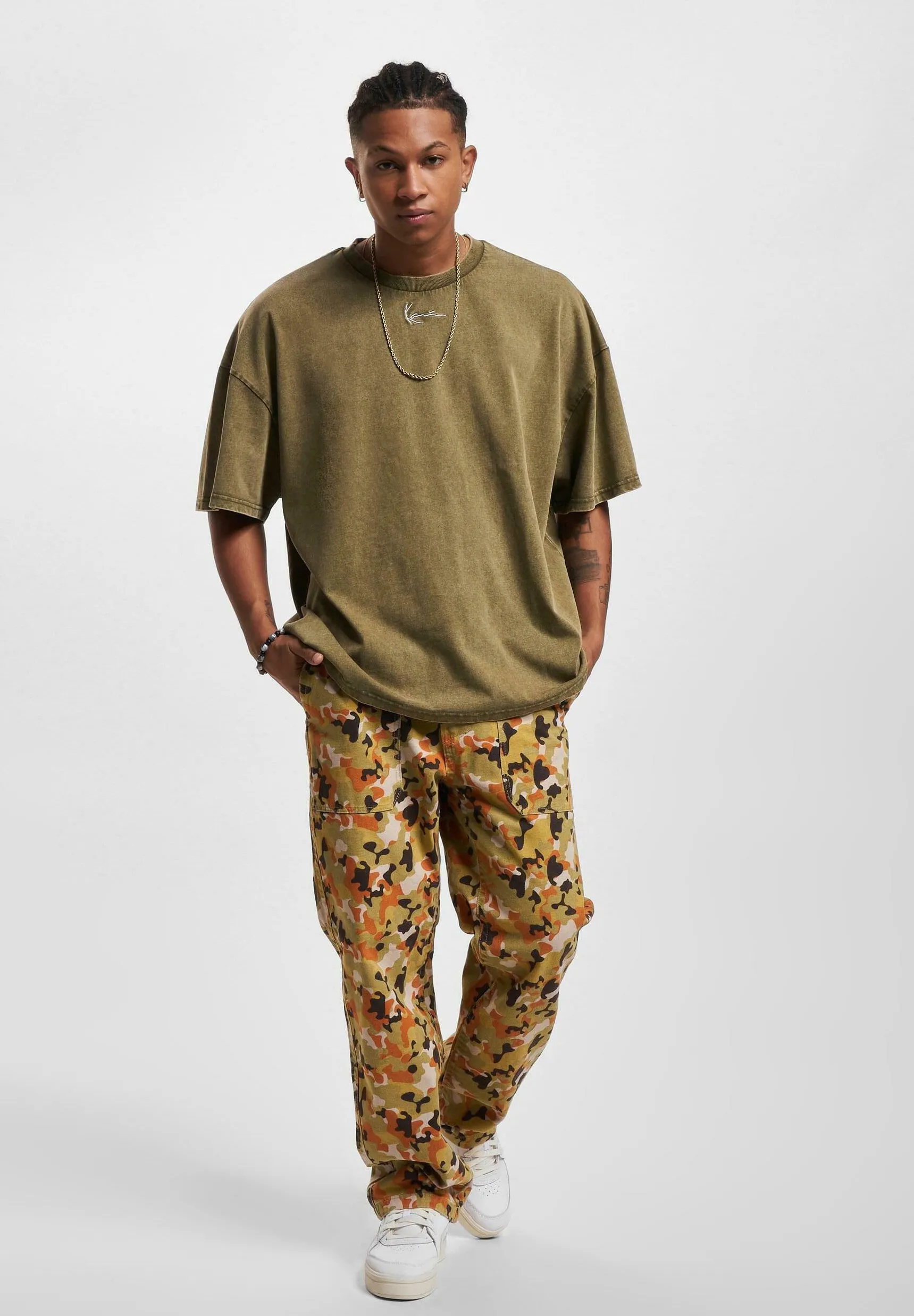 KK SMALL SIGNATURE HEAVY WASHED BOXY - T-shirt basic