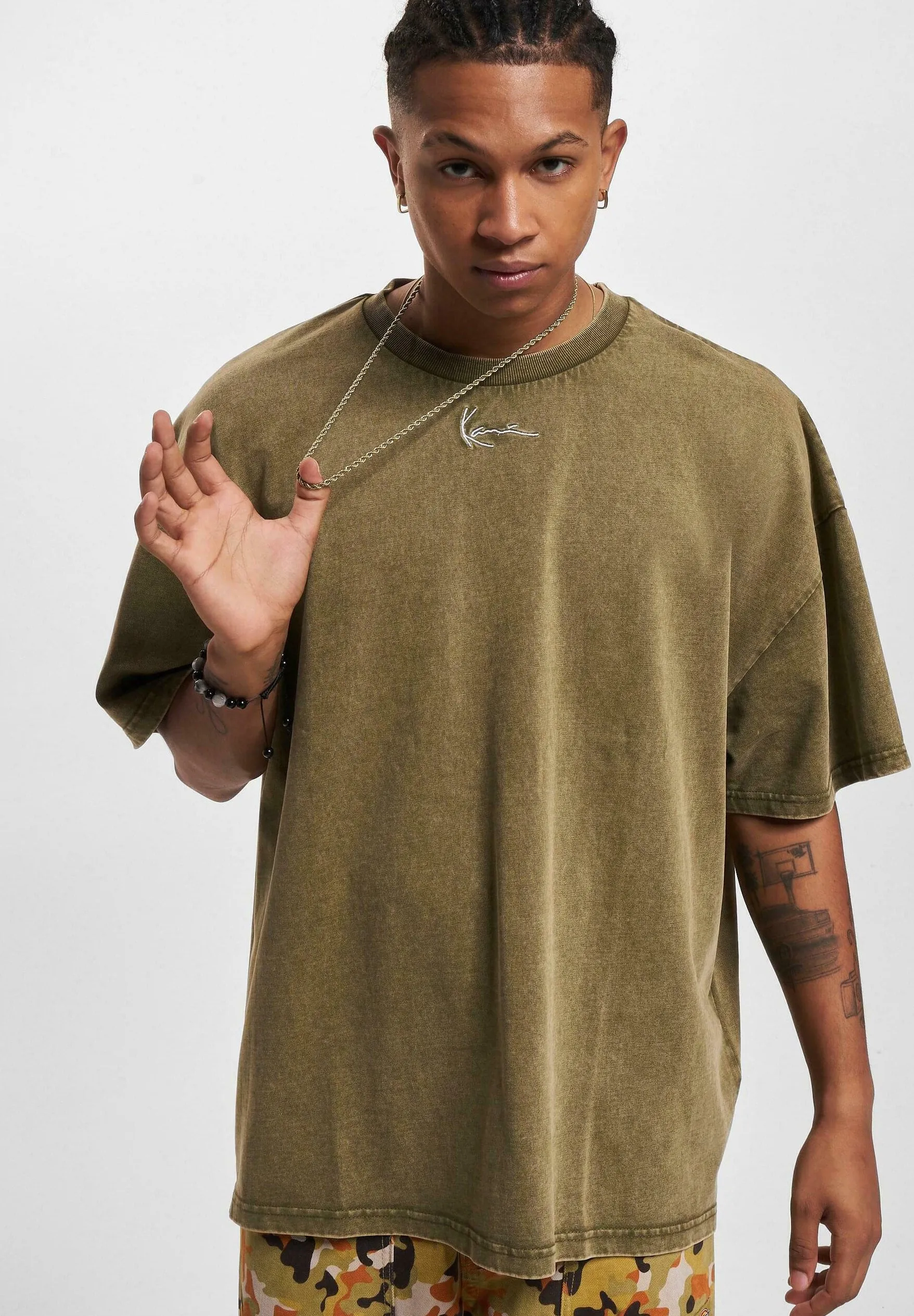 KK SMALL SIGNATURE HEAVY WASHED BOXY - T-shirt basic