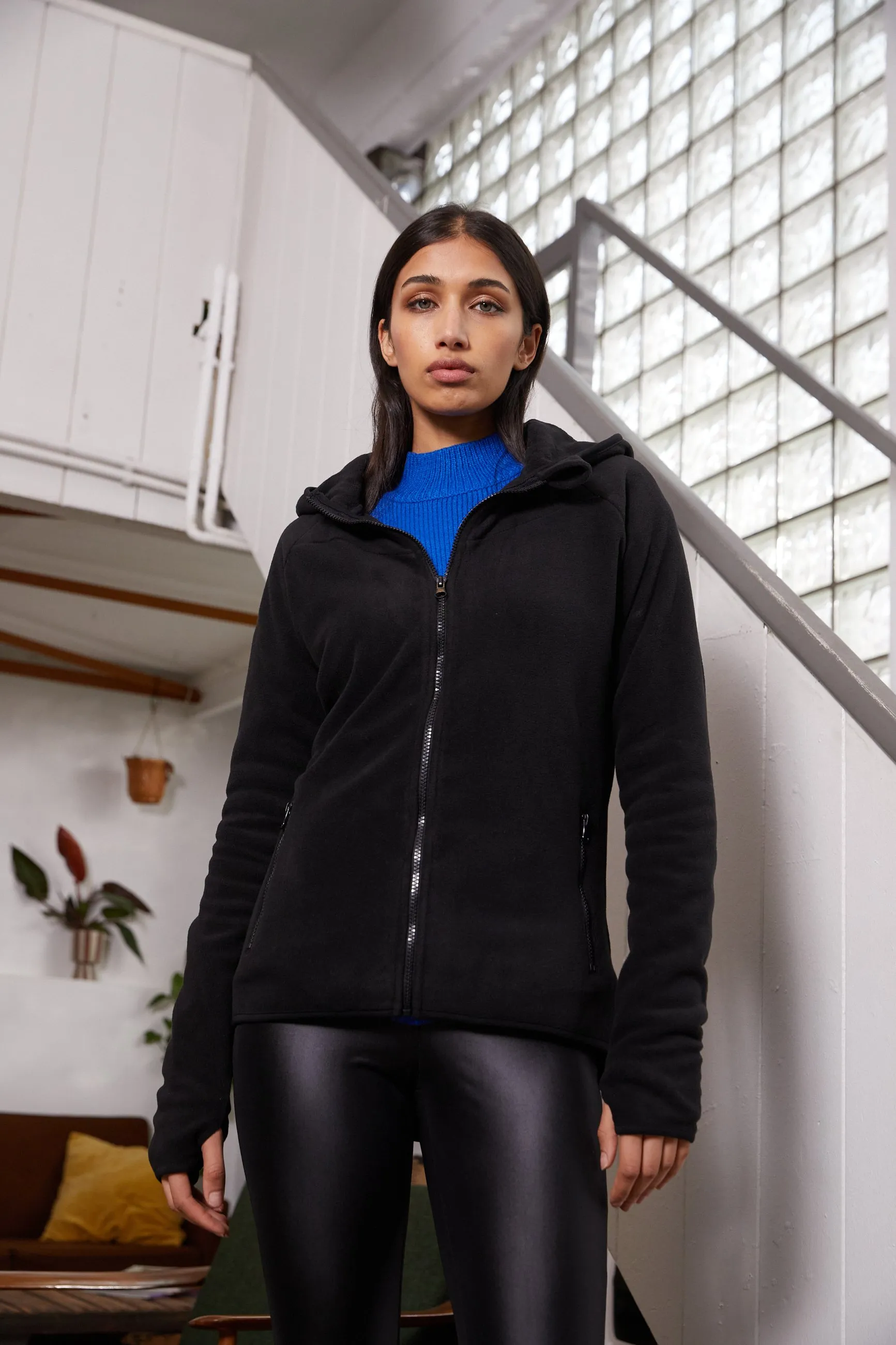 LADIES POLAR FLEECE ZIP HOODY - Giacca in pile