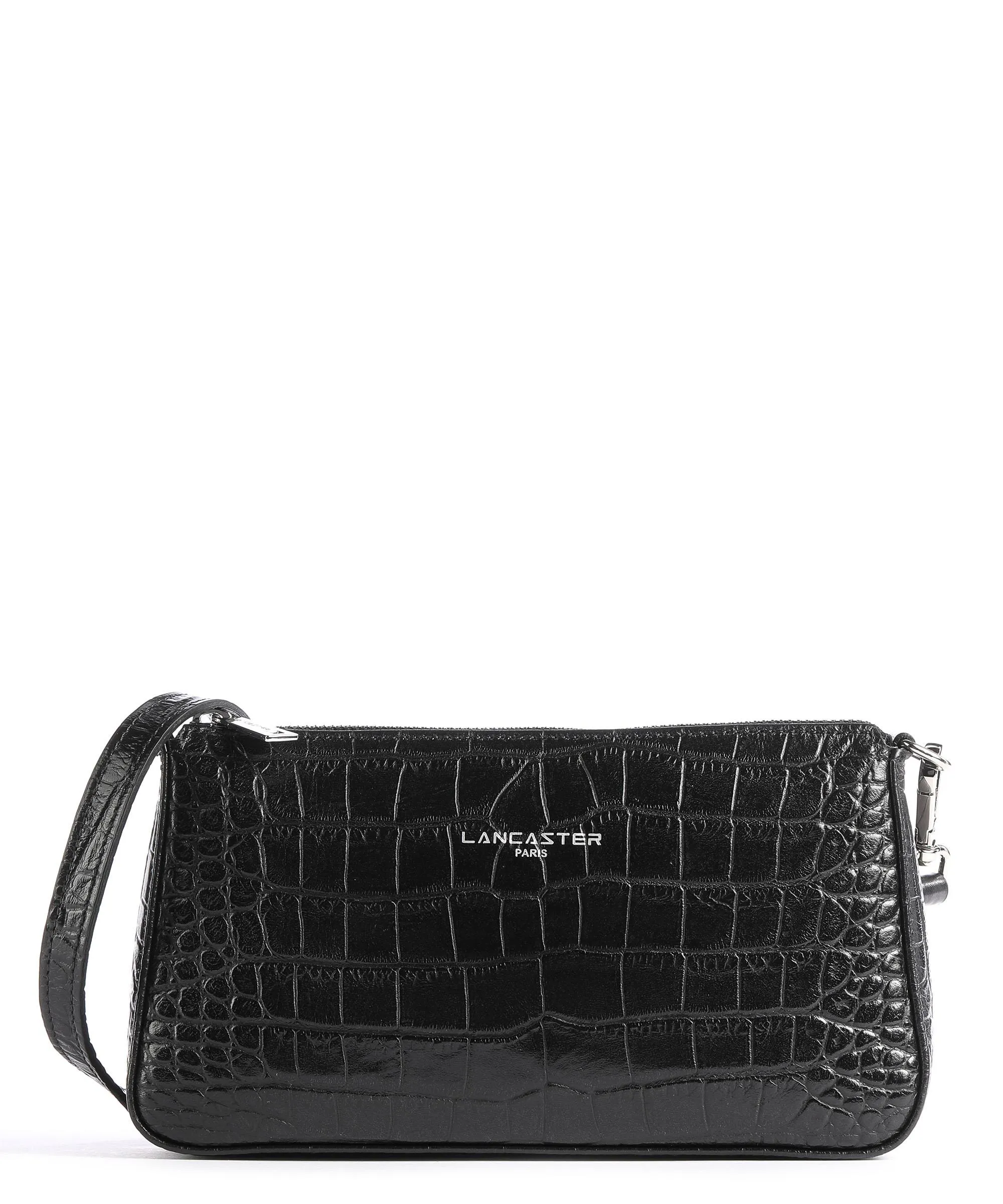  Lancaster Exotic Croco Borsa a spalla pelle bovina nero  