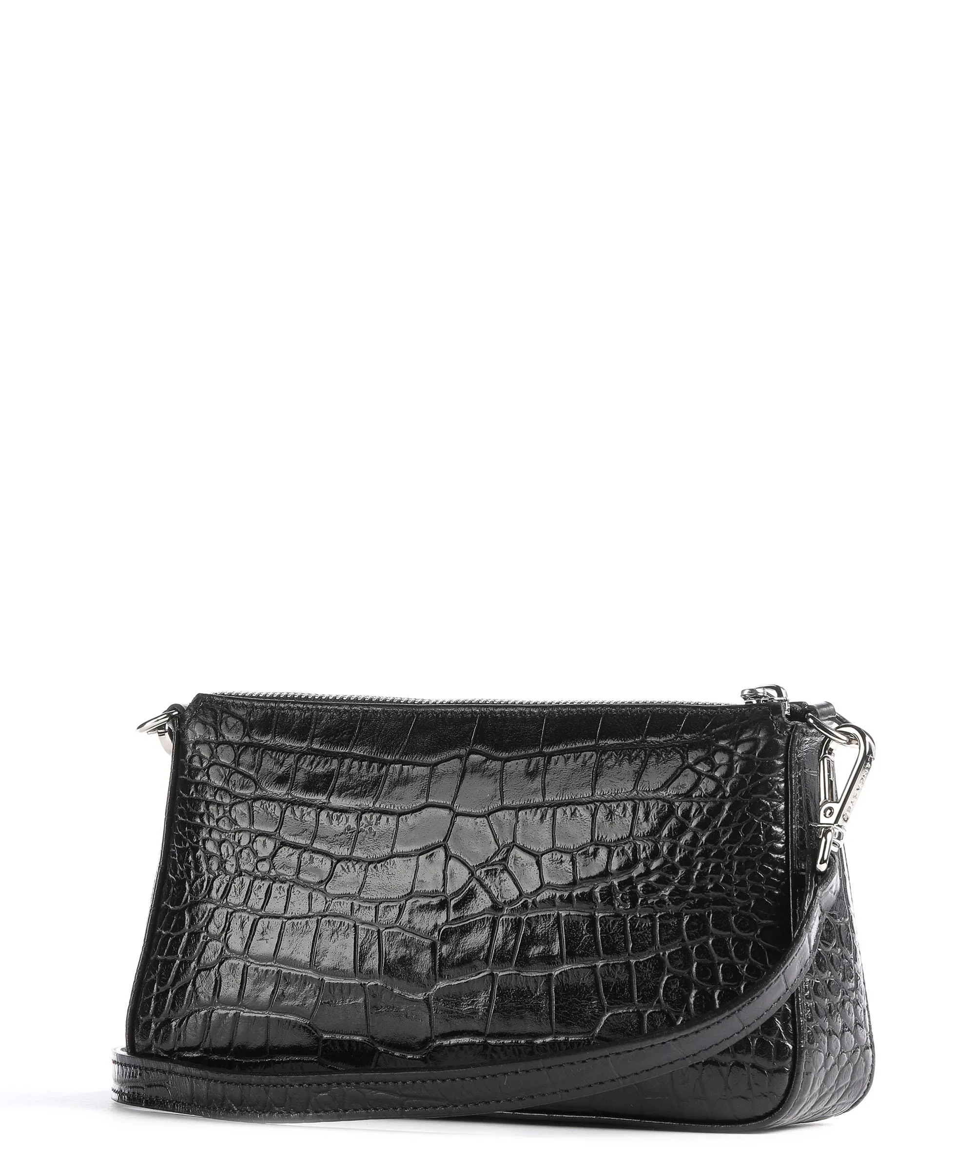  Lancaster Exotic Croco Borsa a spalla pelle bovina nero  