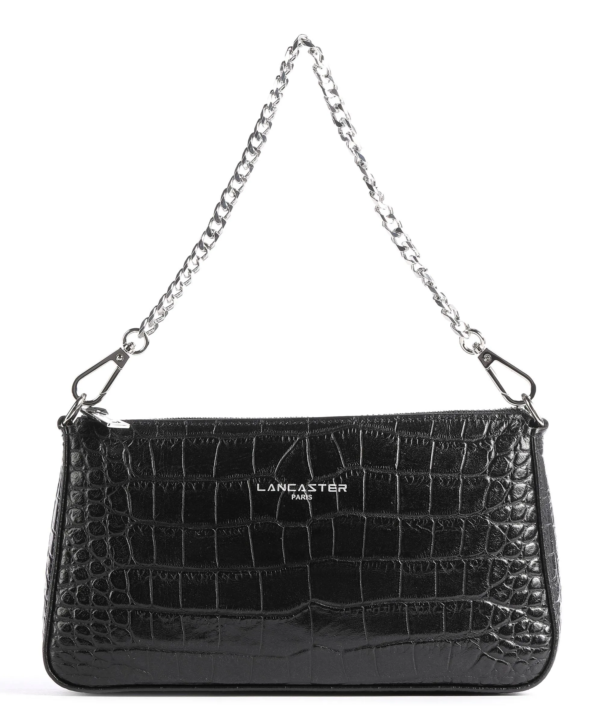  Lancaster Exotic Croco Borsa a spalla pelle bovina nero  