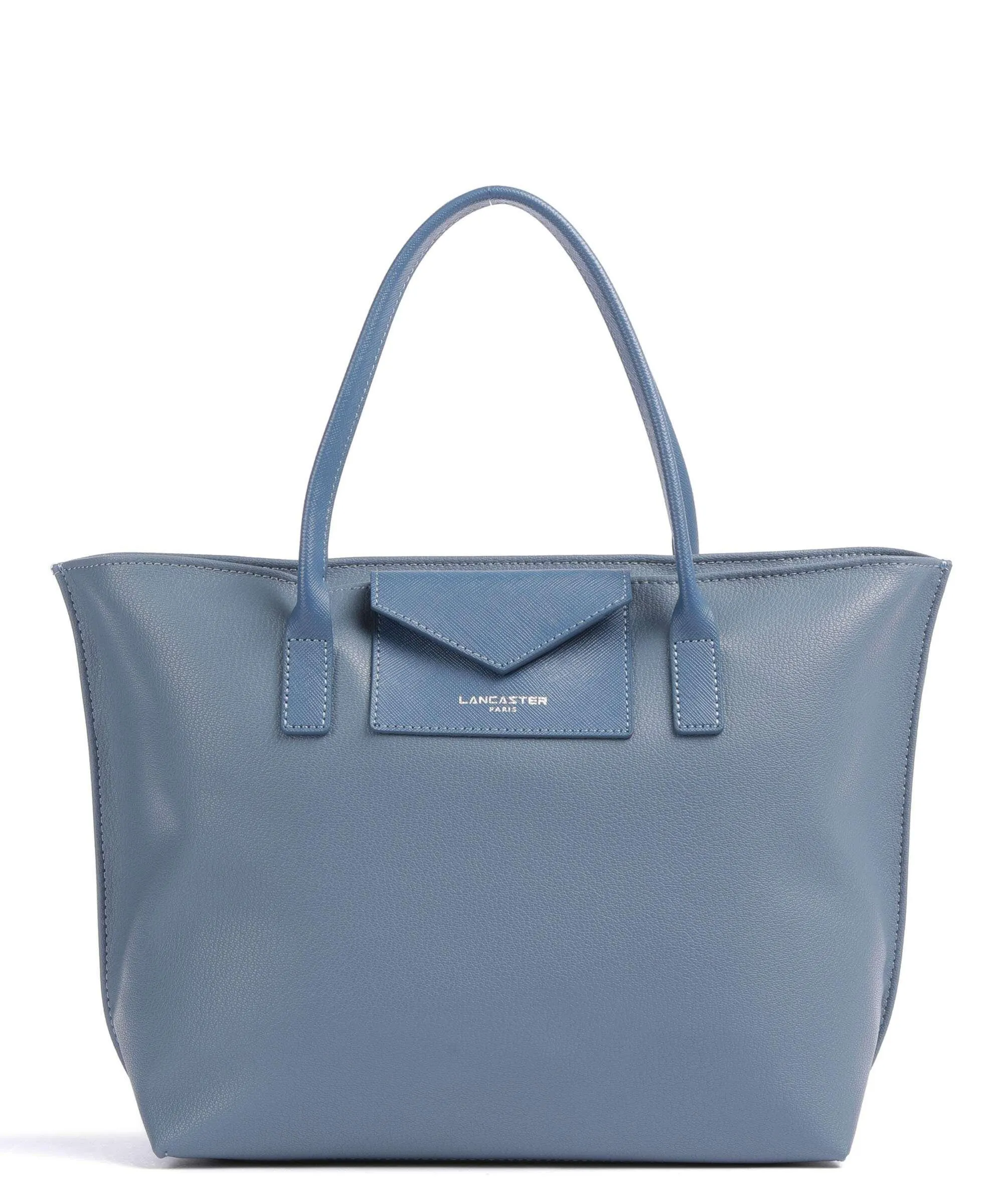 Lancaster Maya Borsa a mano pelle sintetica blu-grigio  