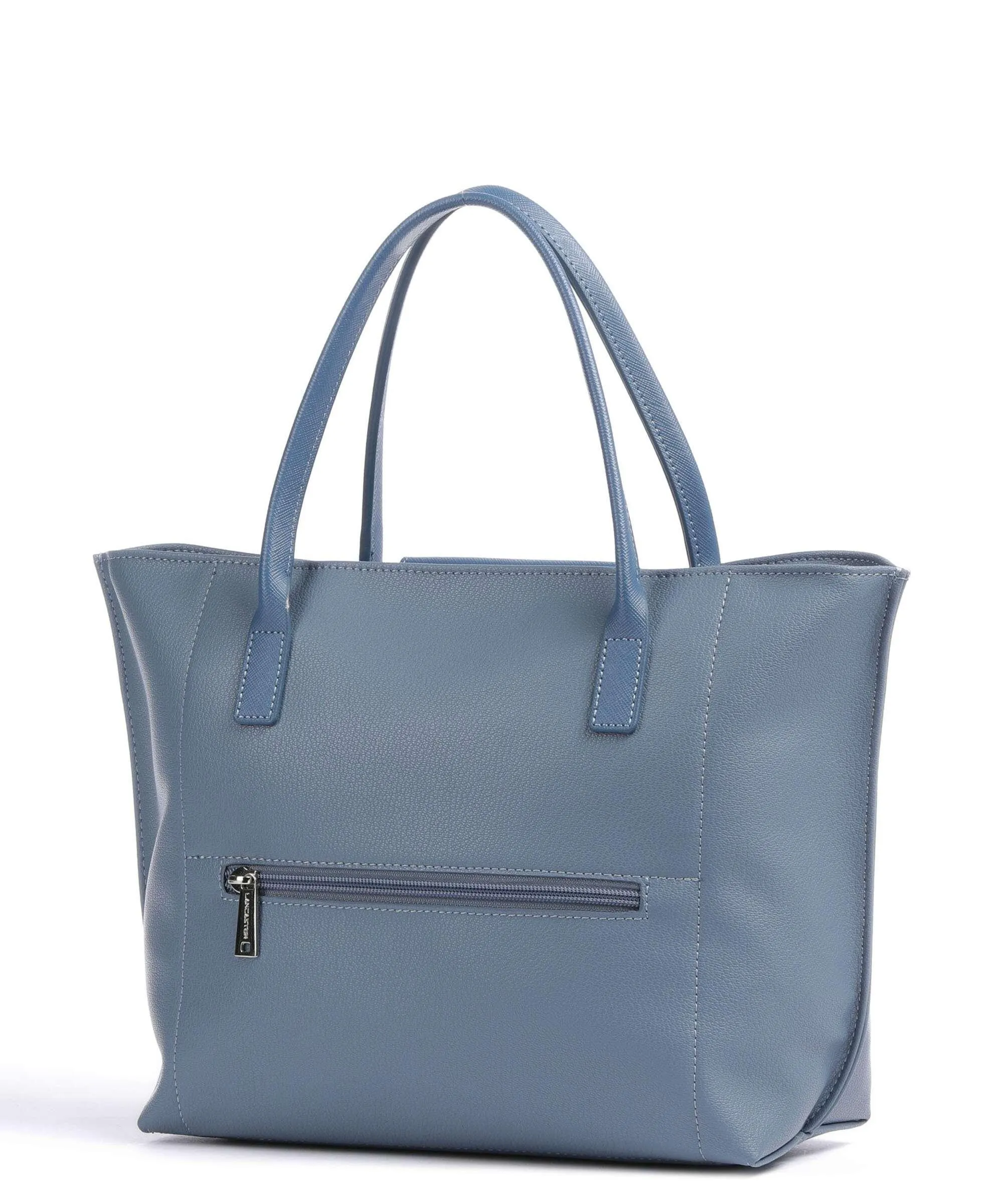  Lancaster Maya Borsa a mano pelle sintetica blu-grigio  
