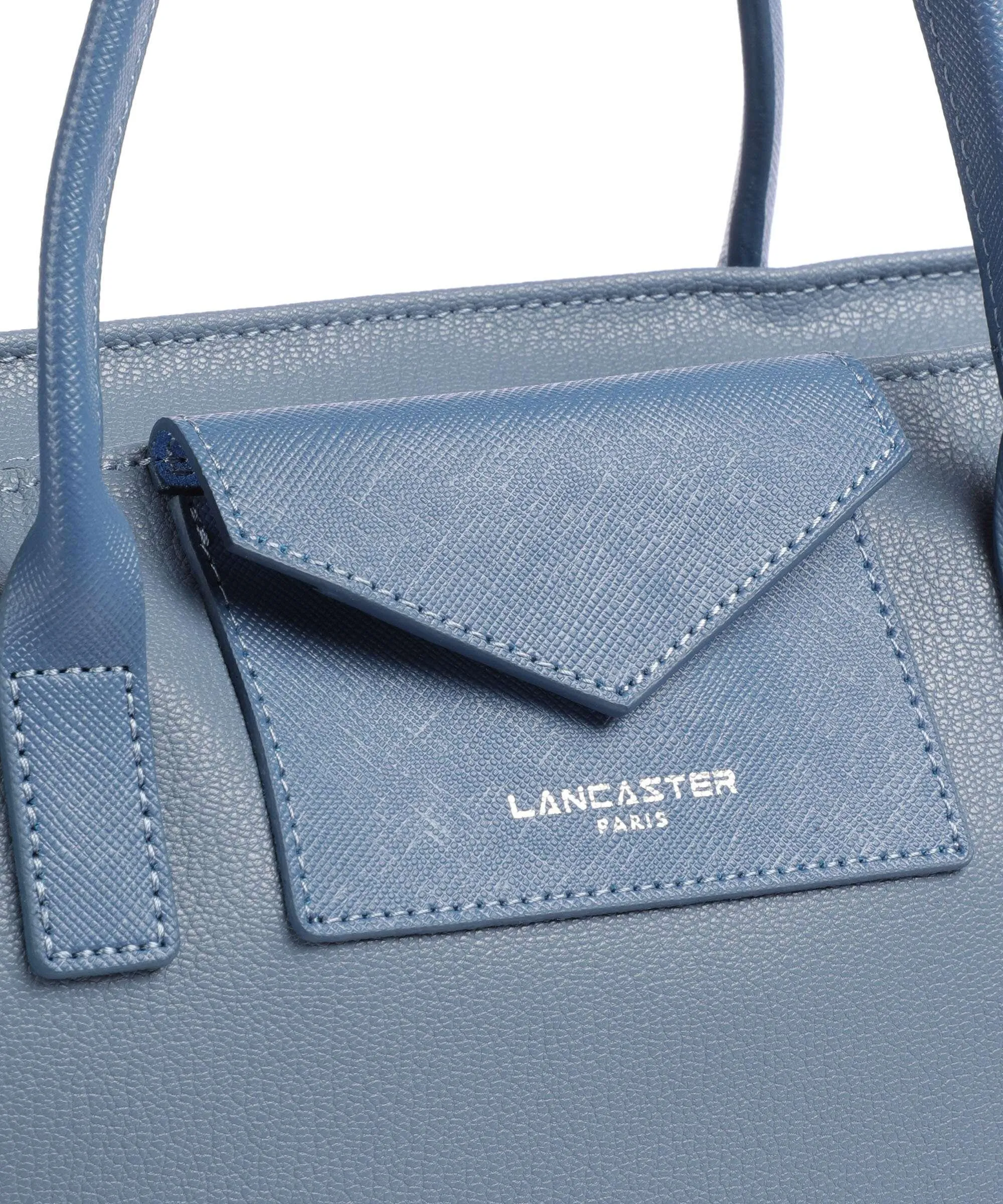  Lancaster Maya Borsa a mano pelle sintetica blu-grigio  