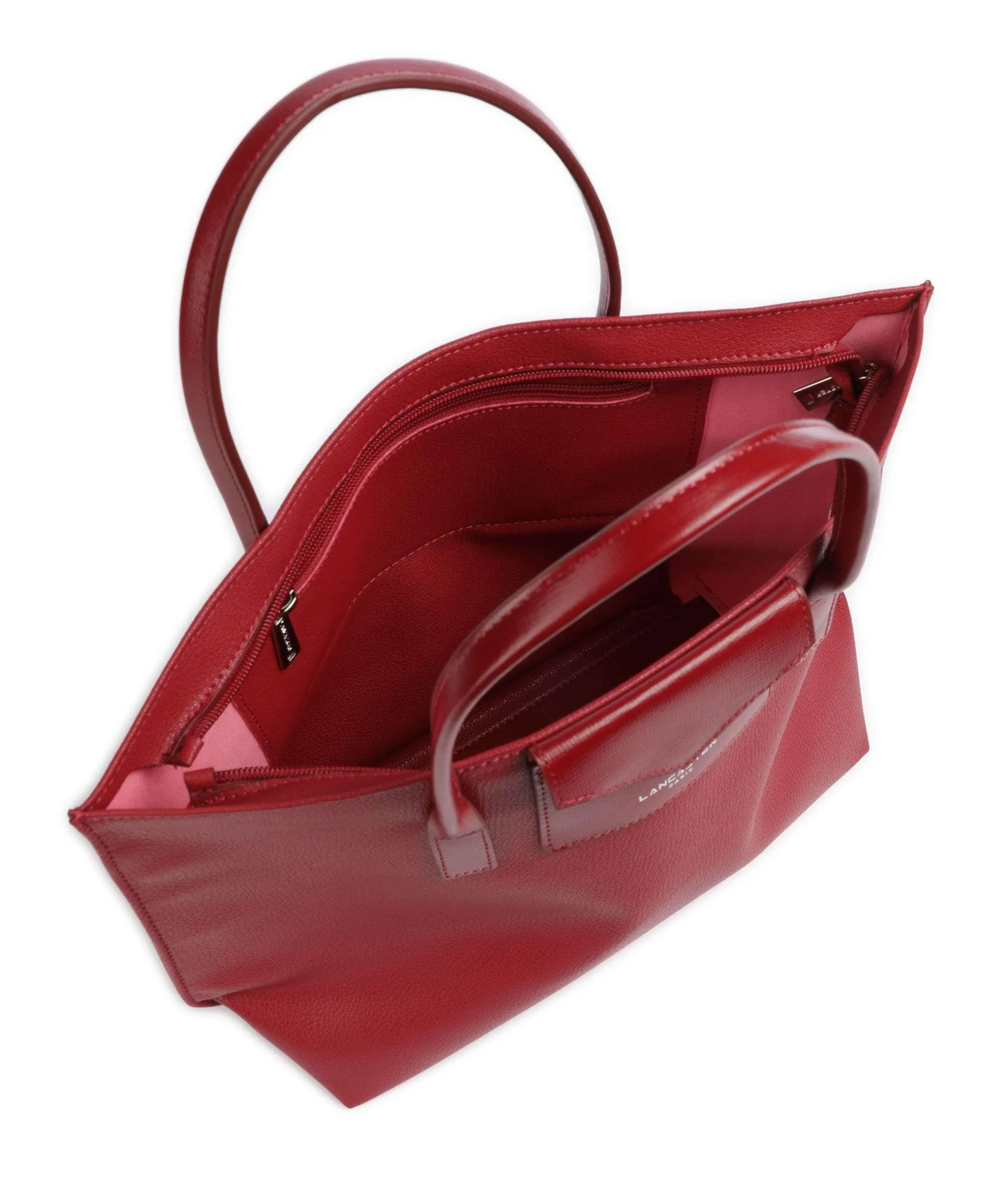  Lancaster Maya Borsa a mano pelle sintetica rosso  