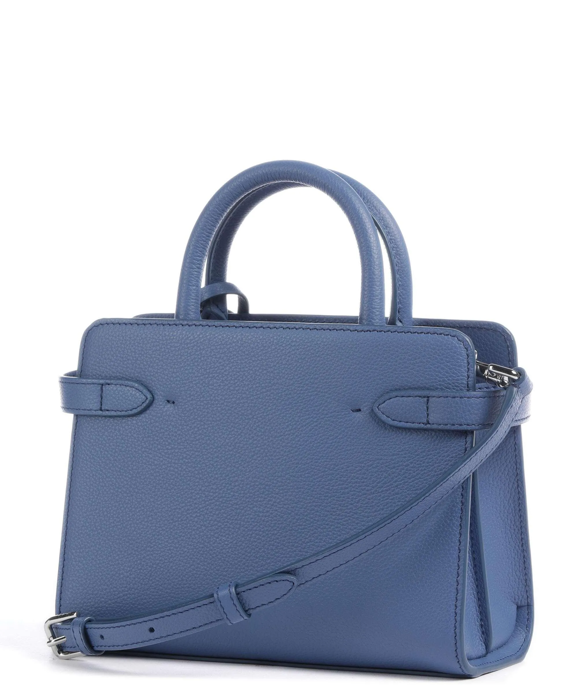  Le Tanneur Emilie Borsa a mano pelle di vacchetta grana blu  
