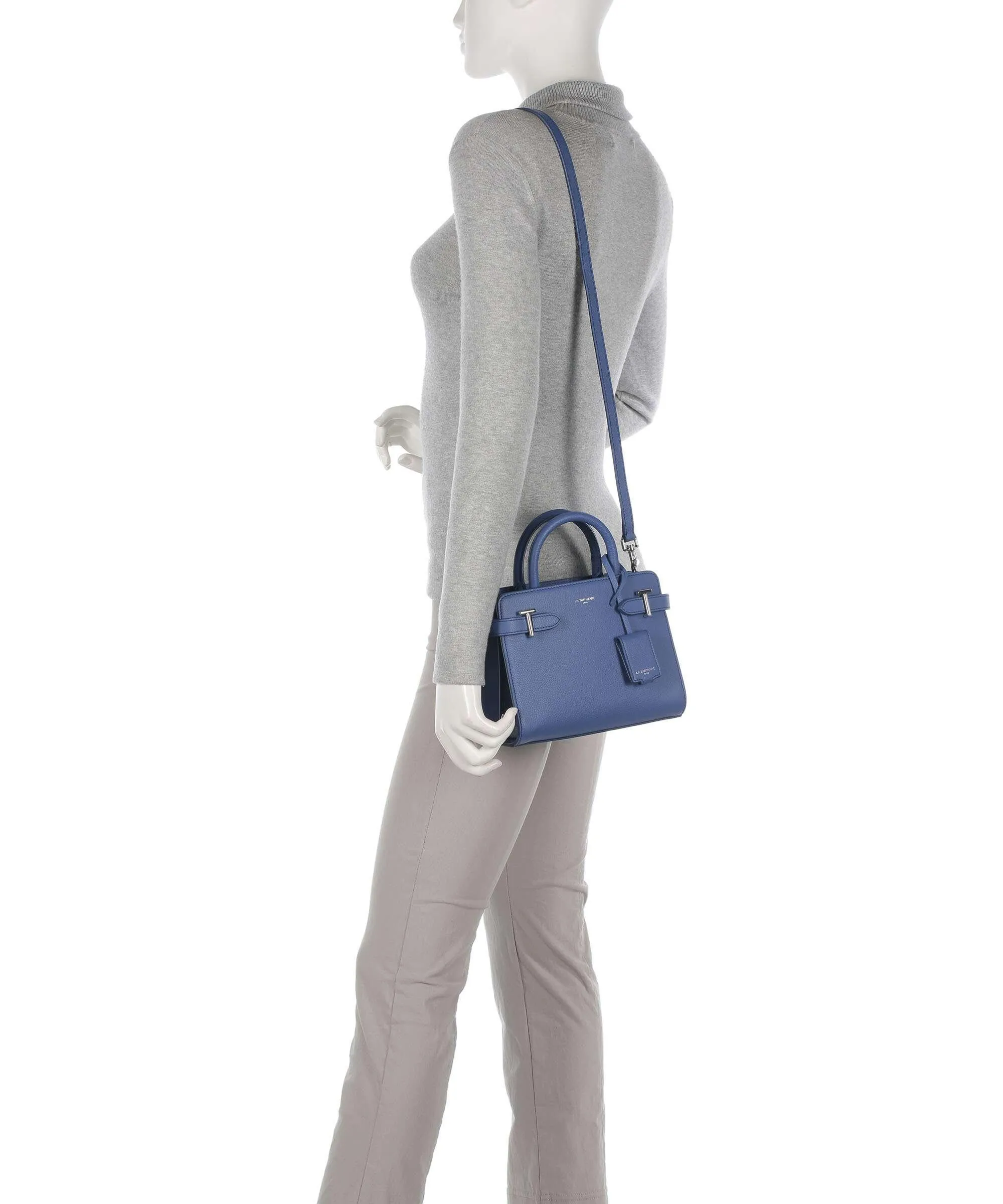  Le Tanneur Emilie Borsa a mano pelle di vacchetta grana blu  