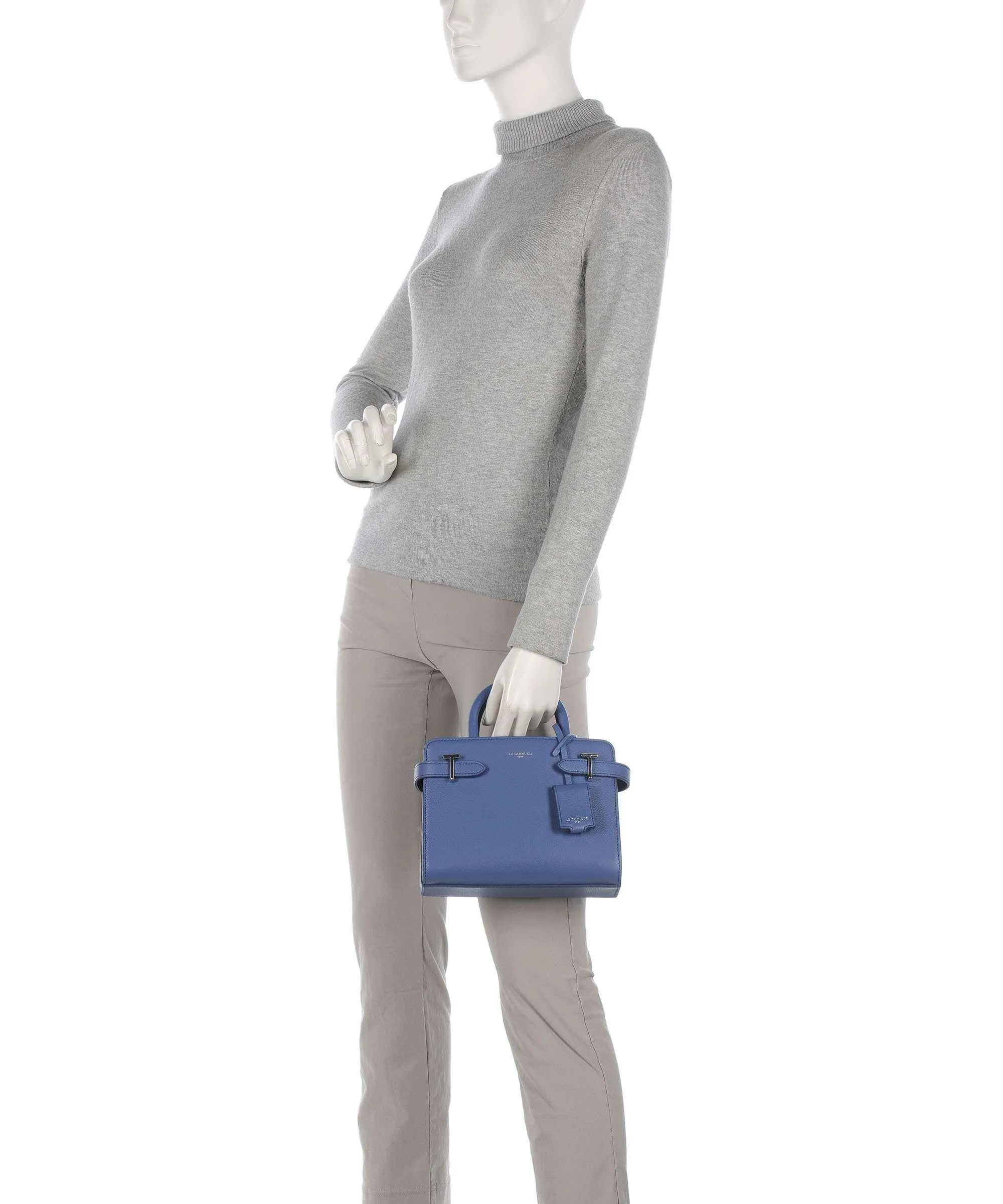  Le Tanneur Emilie Borsa a mano pelle di vacchetta grana blu  