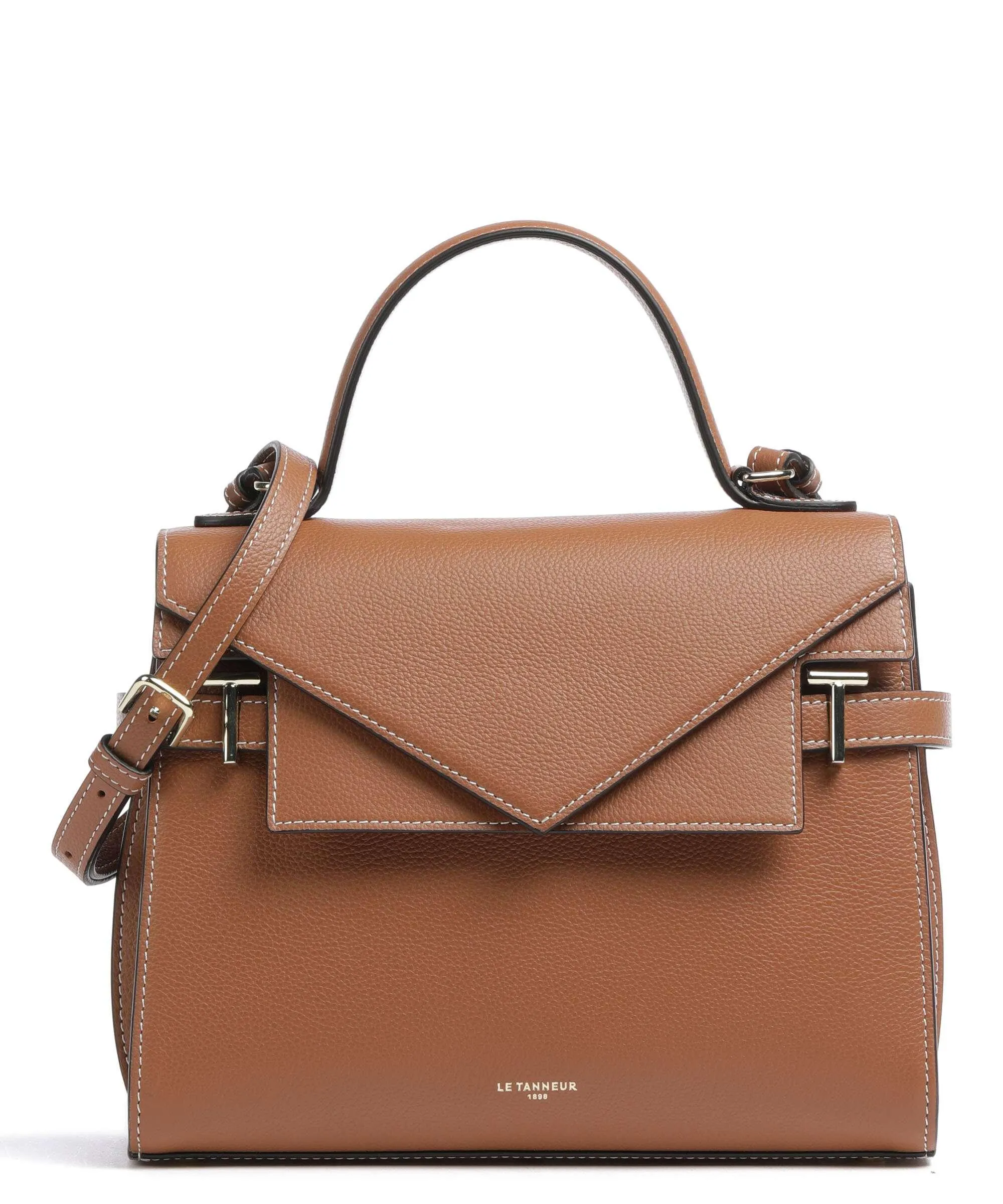  Le Tanneur Emilie Borsa a mano pelle granulata marrone  