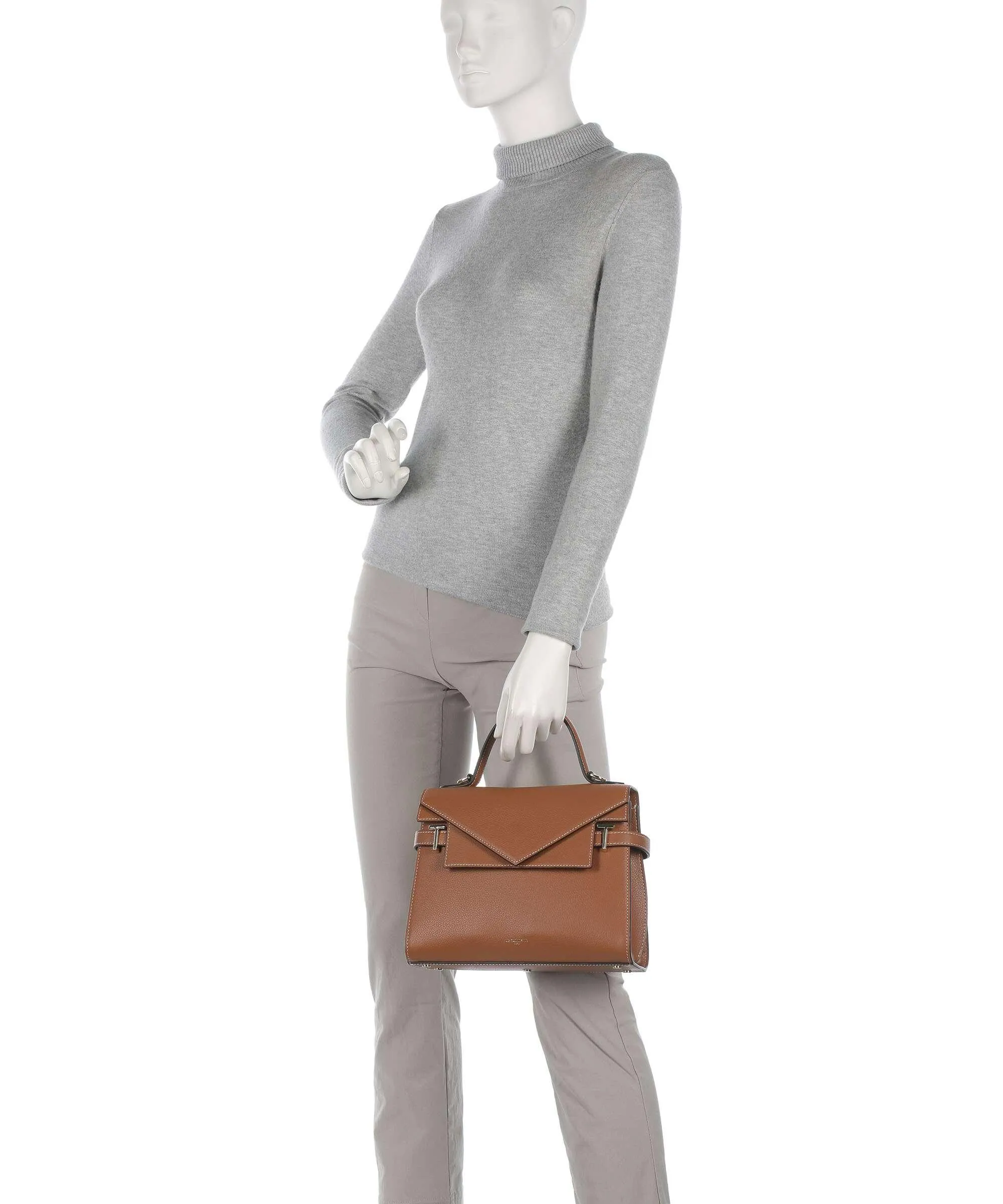  Le Tanneur Emilie Borsa a mano pelle granulata marrone  