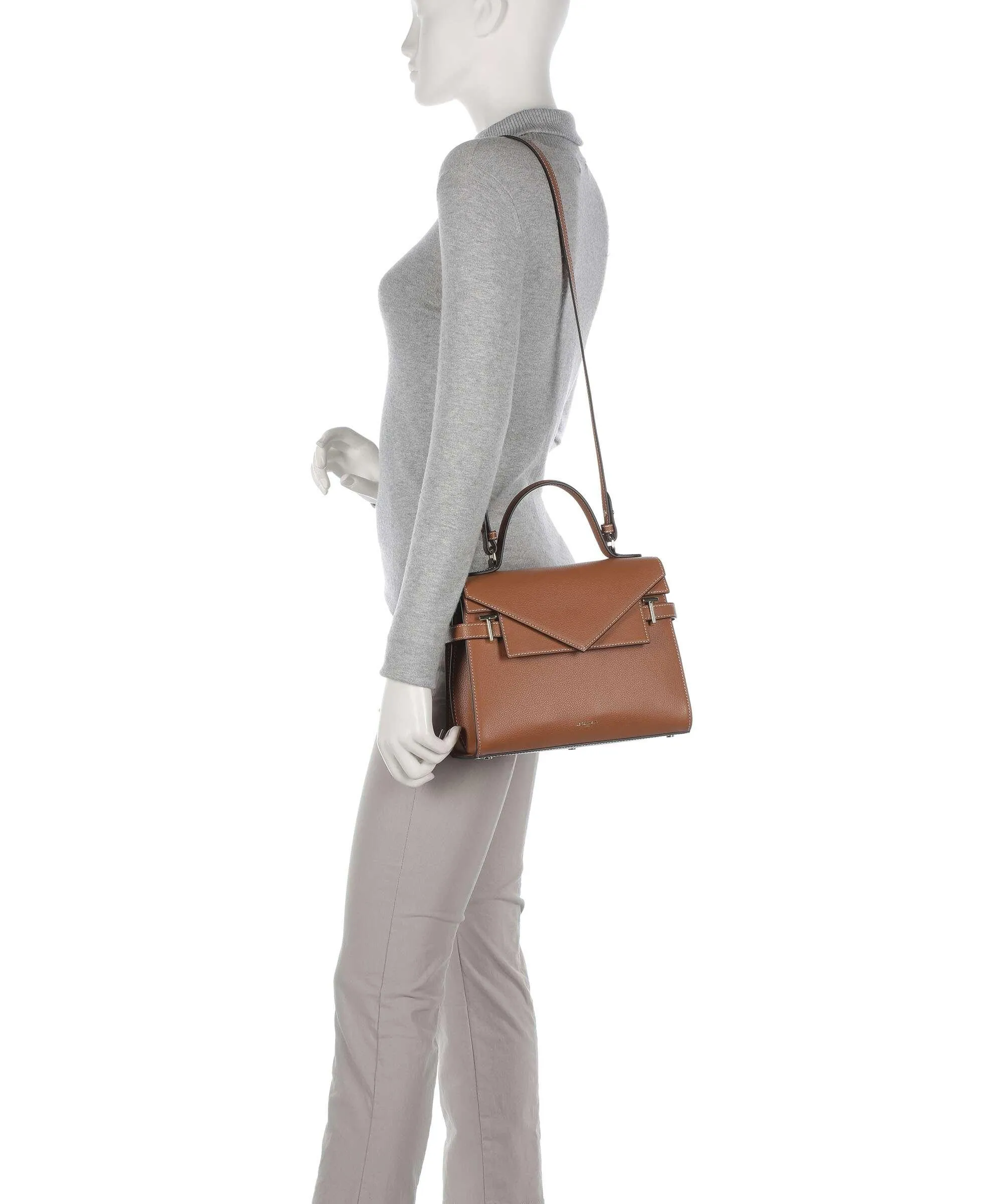  Le Tanneur Emilie Borsa a mano pelle granulata marrone  
