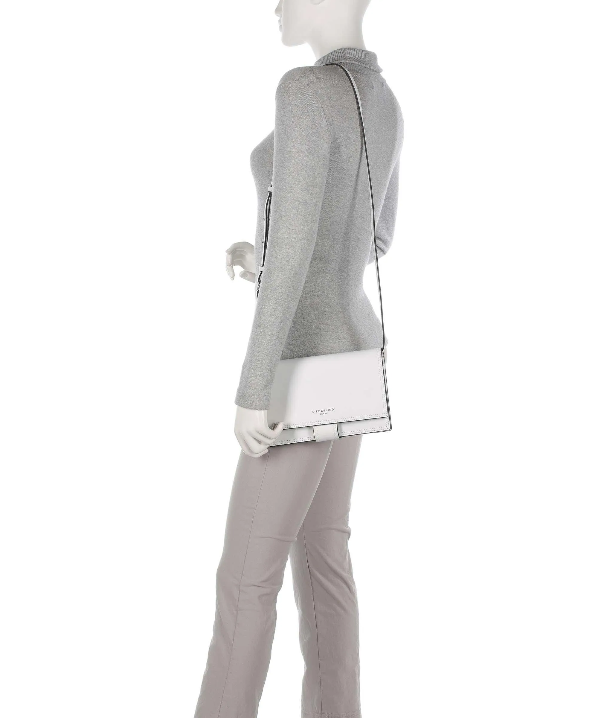  Liebeskind Lisa Calf Optic S Borsa a tracolla nappa pelle bianco  