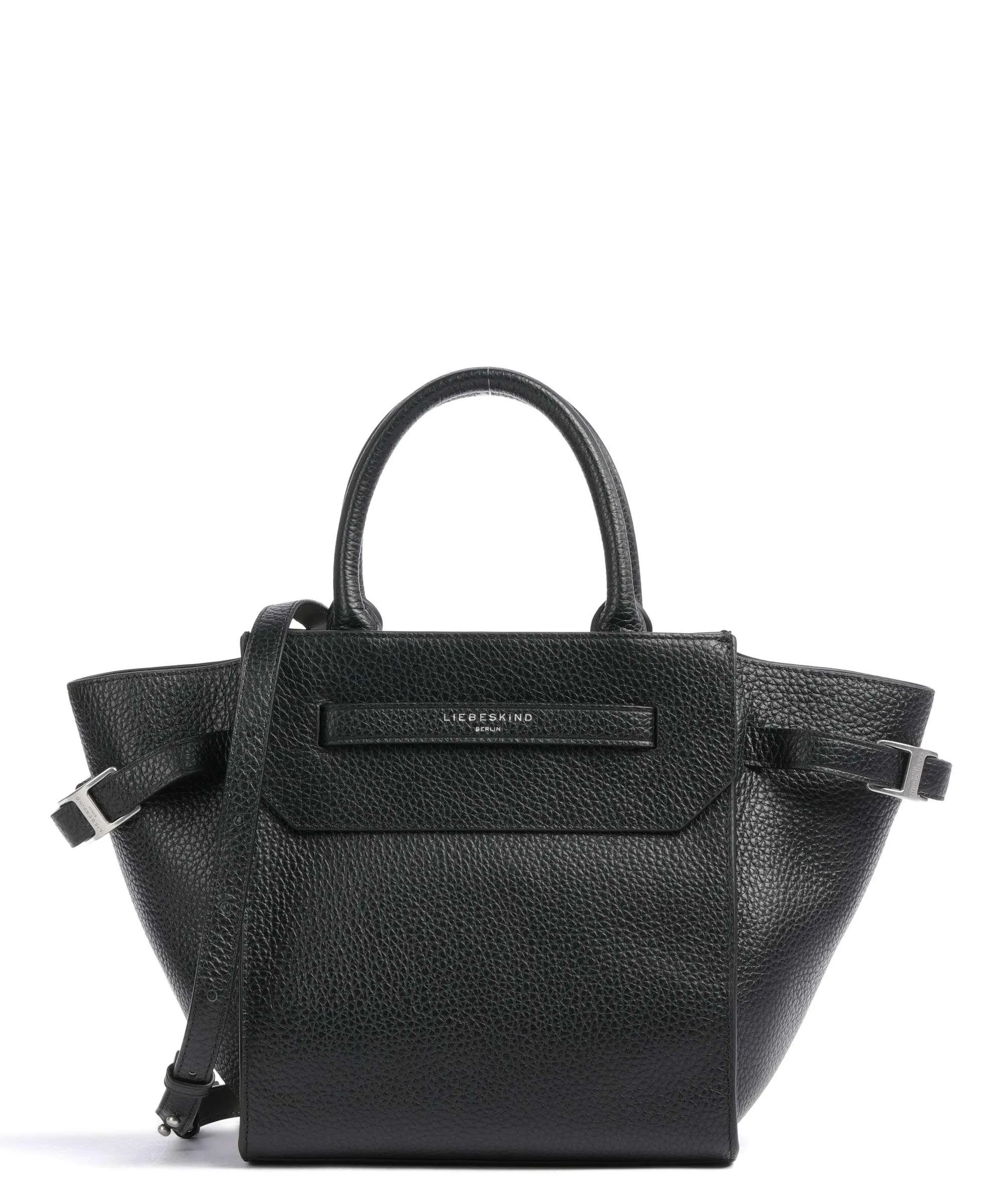  Liebeskind Lora Heavy Pebble M Borsa a mano pelle granulata nero  