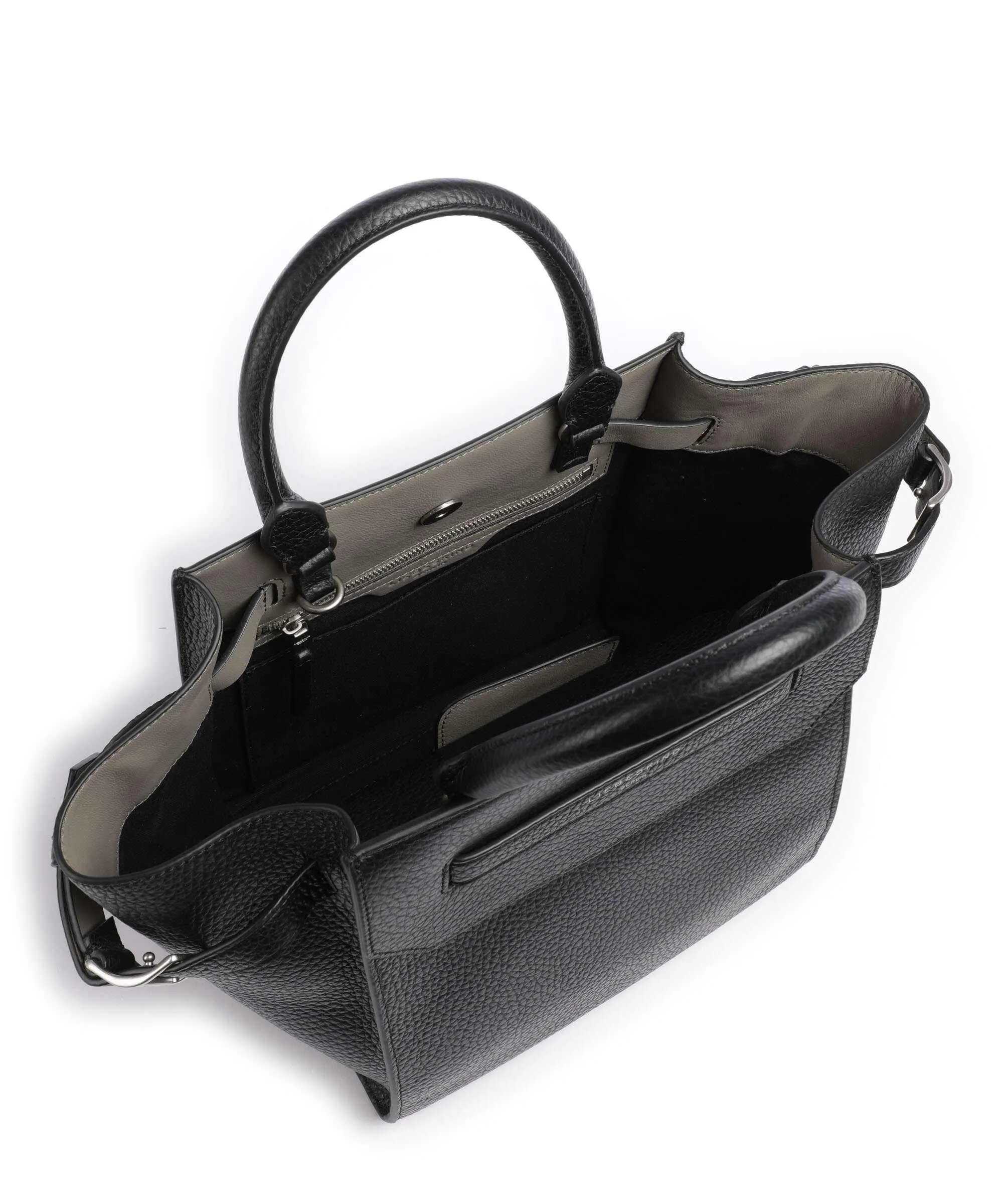  Liebeskind Lora Heavy Pebble M Borsa a mano pelle granulata nero  