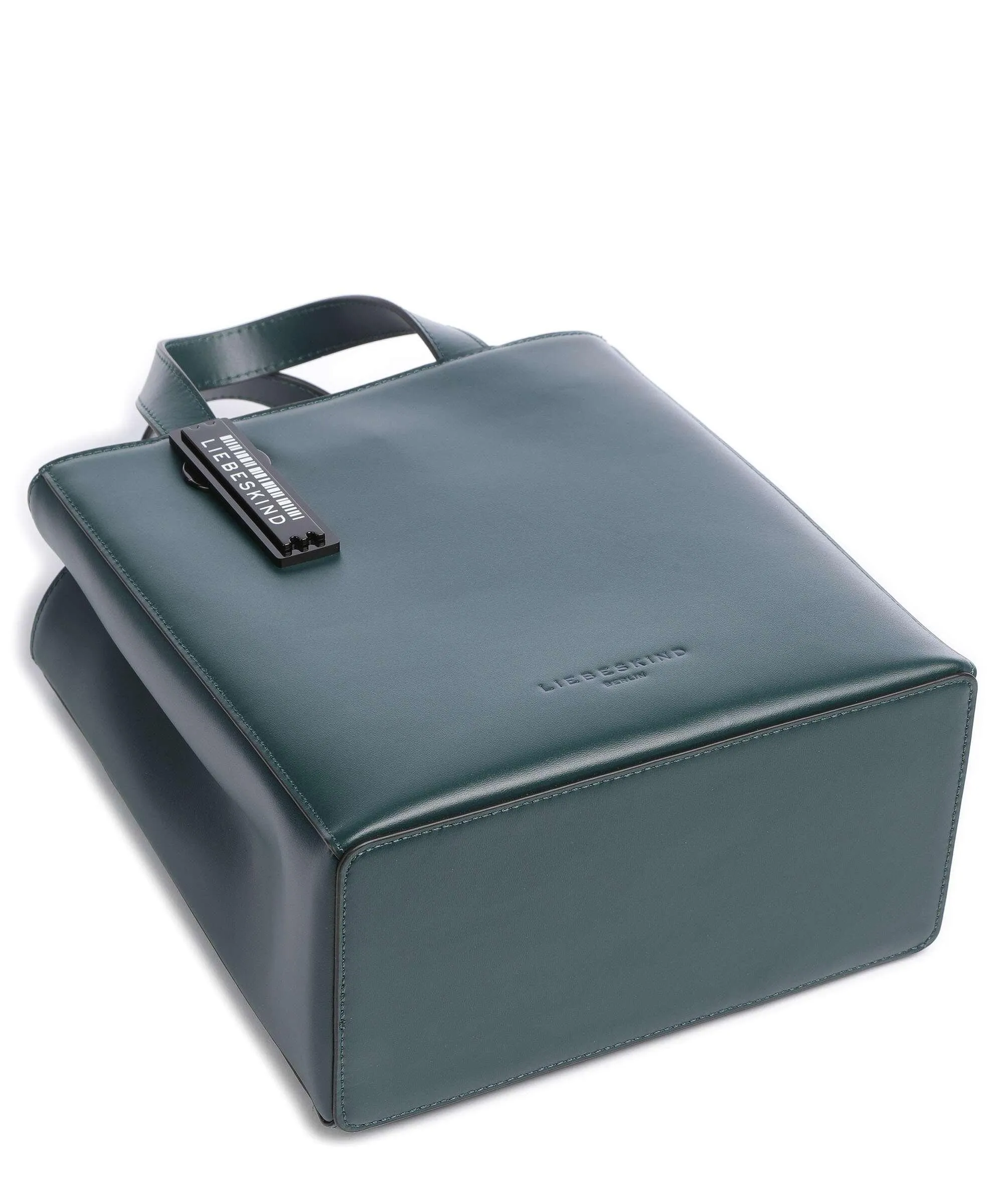  Liebeskind Paper Bag Carter S Borsa a mano pelle di vacchetta liscia verde scuro  