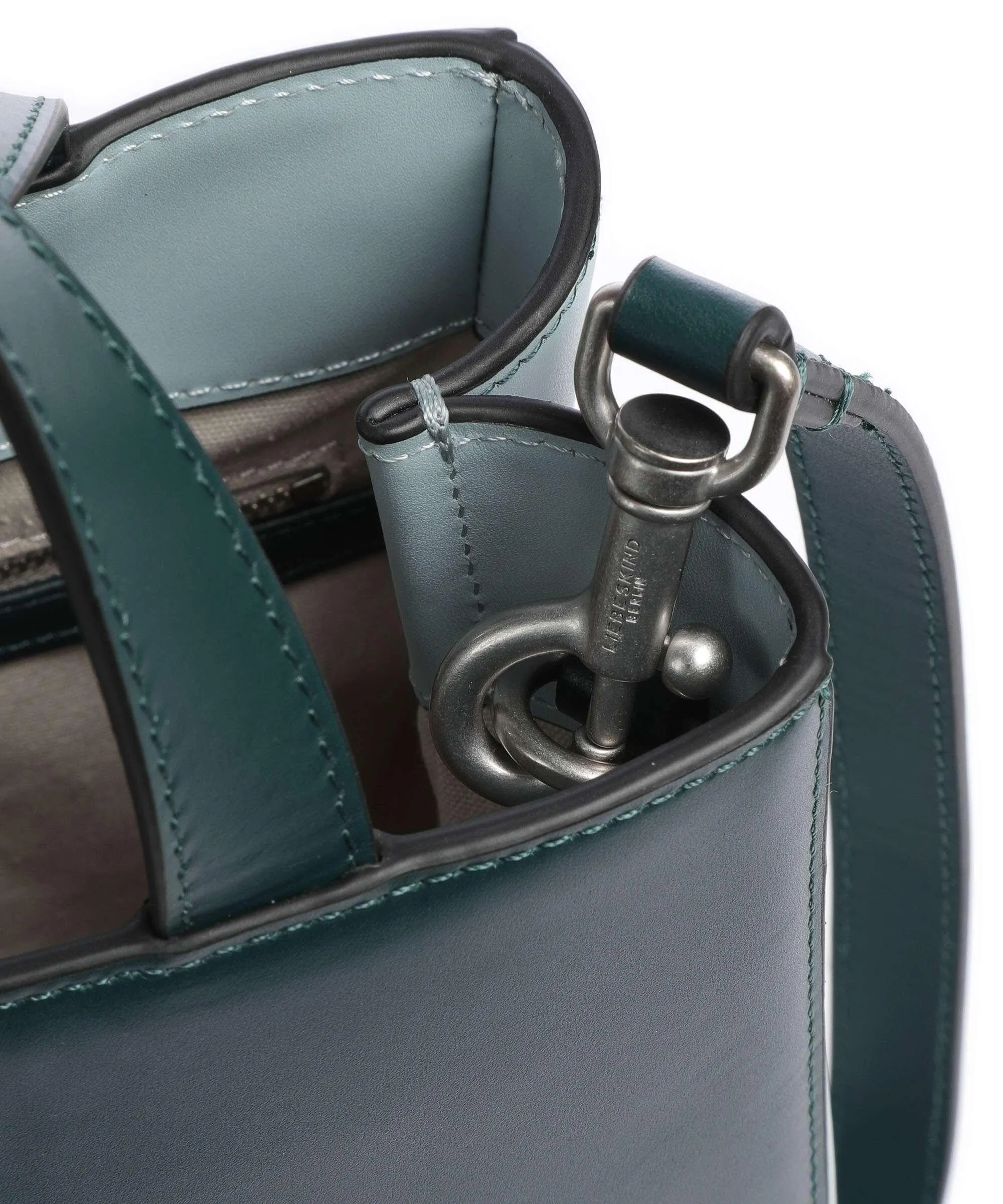  Liebeskind Paper Bag Carter S Borsa a mano pelle liscia verde scuro  