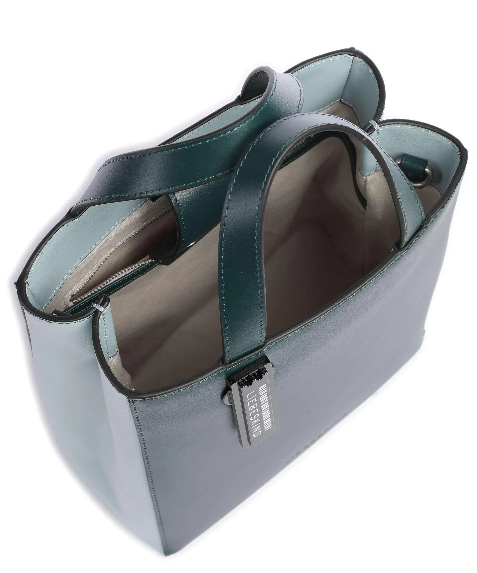  Liebeskind Paper Bag Carter S Borsa a mano pelle liscia verde scuro  