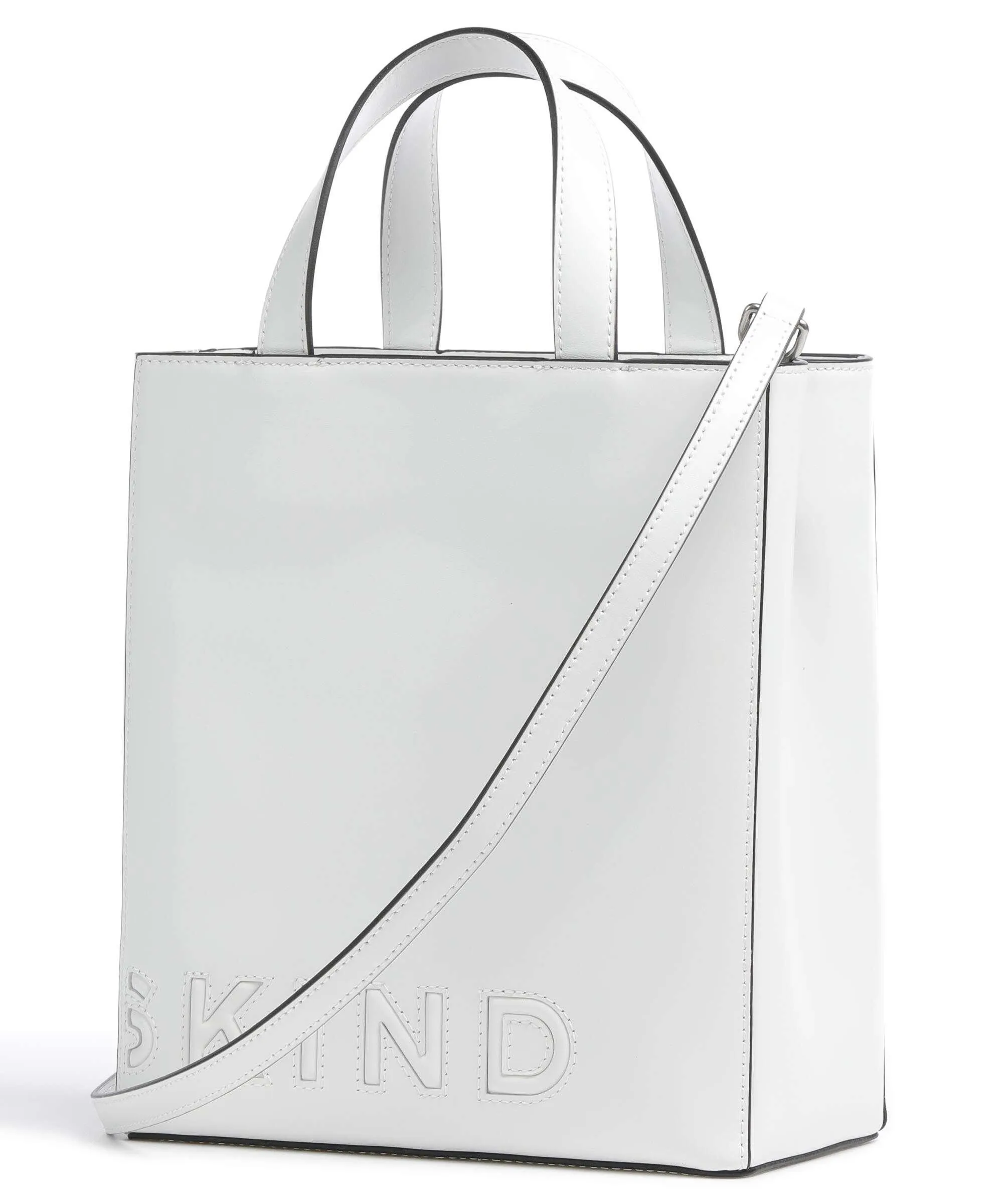  Liebeskind Paper Bag Logo Carter S Borsa a mano pelle di vacchetta liscia bianco  
