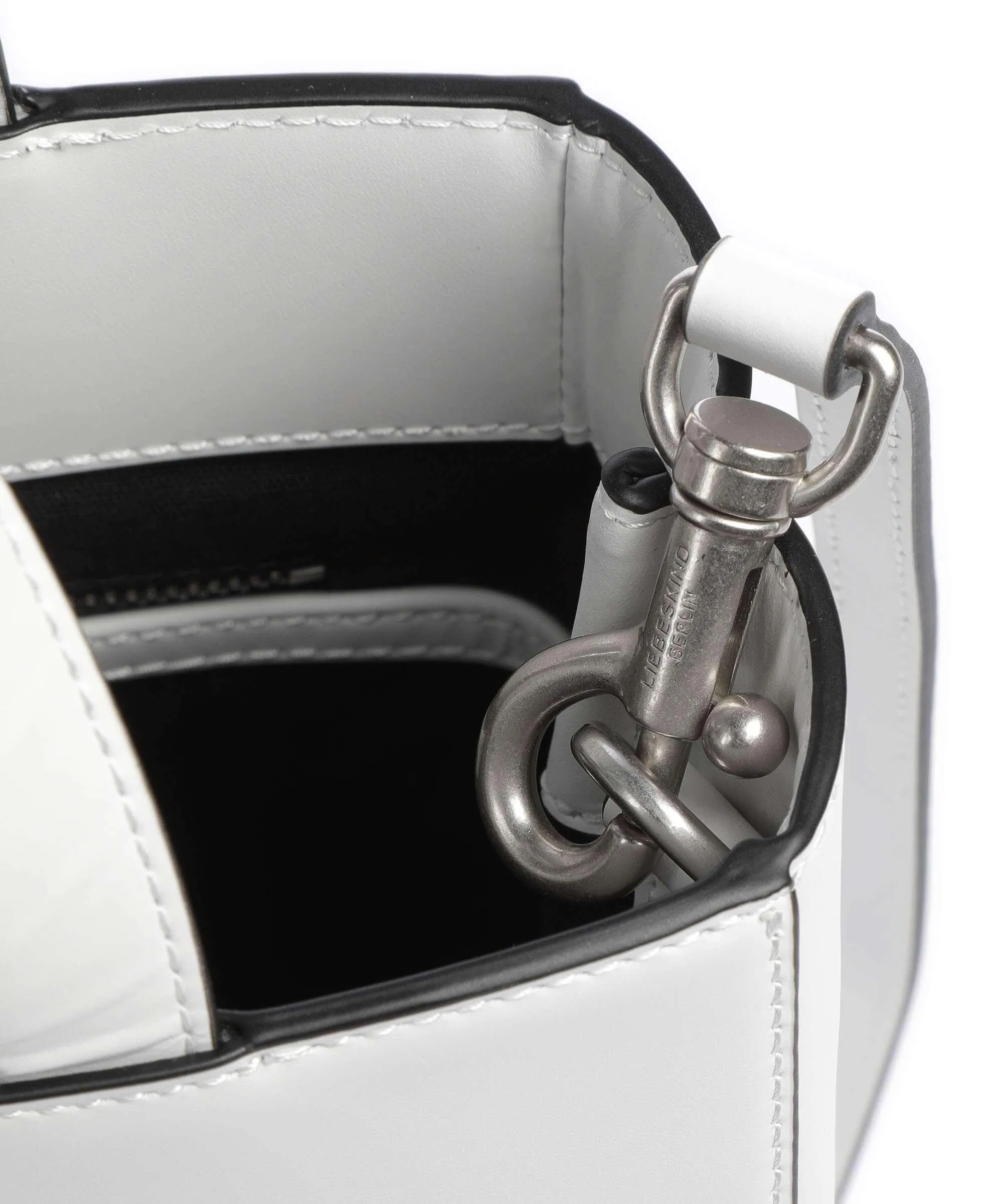  Liebeskind Paper Bag Logo Carter S Borsa a mano pelle di vacchetta liscia bianco  