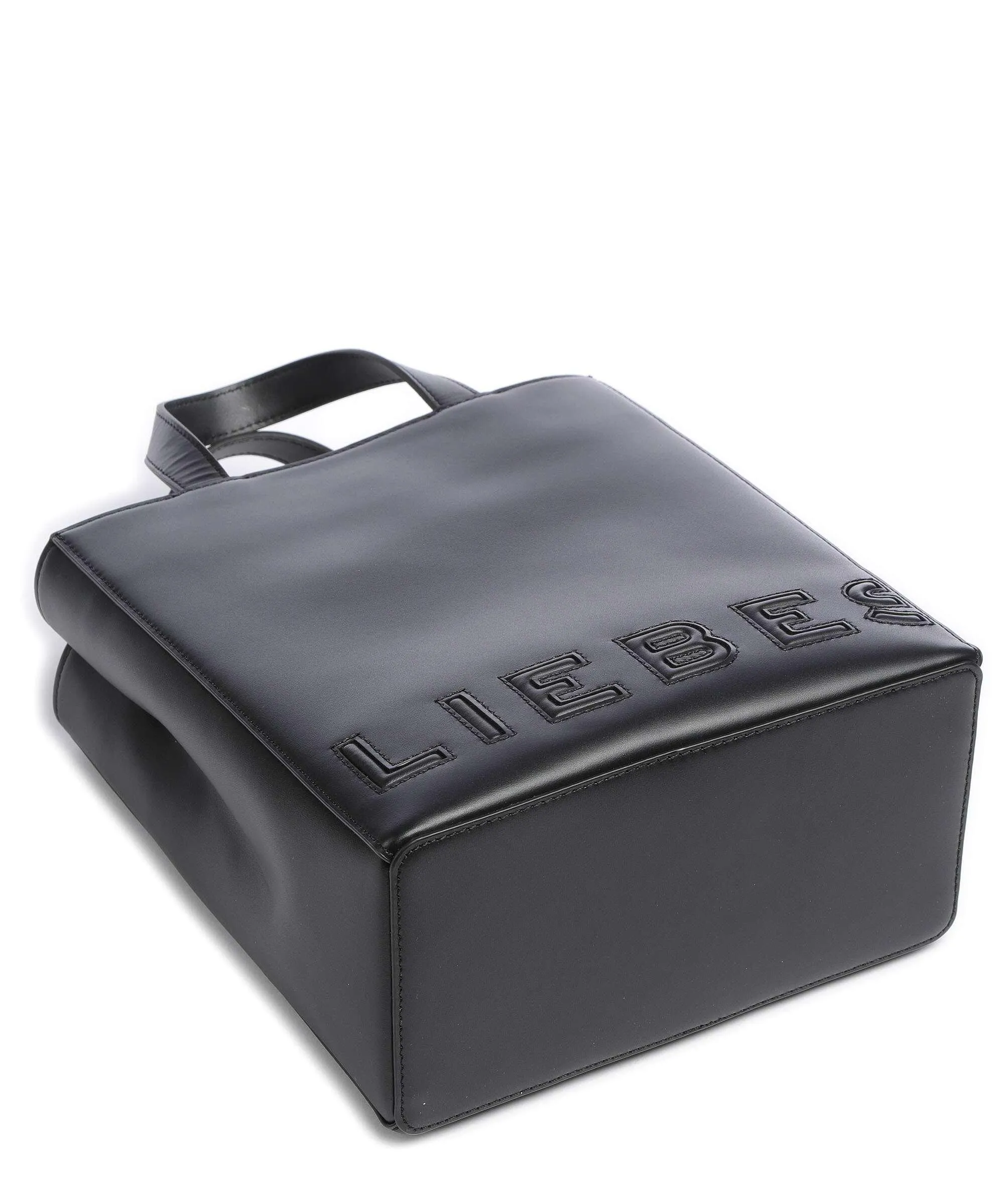  Liebeskind Paper Bag Logo Carter S Borsa a mano pelle di vacchetta liscia nero  