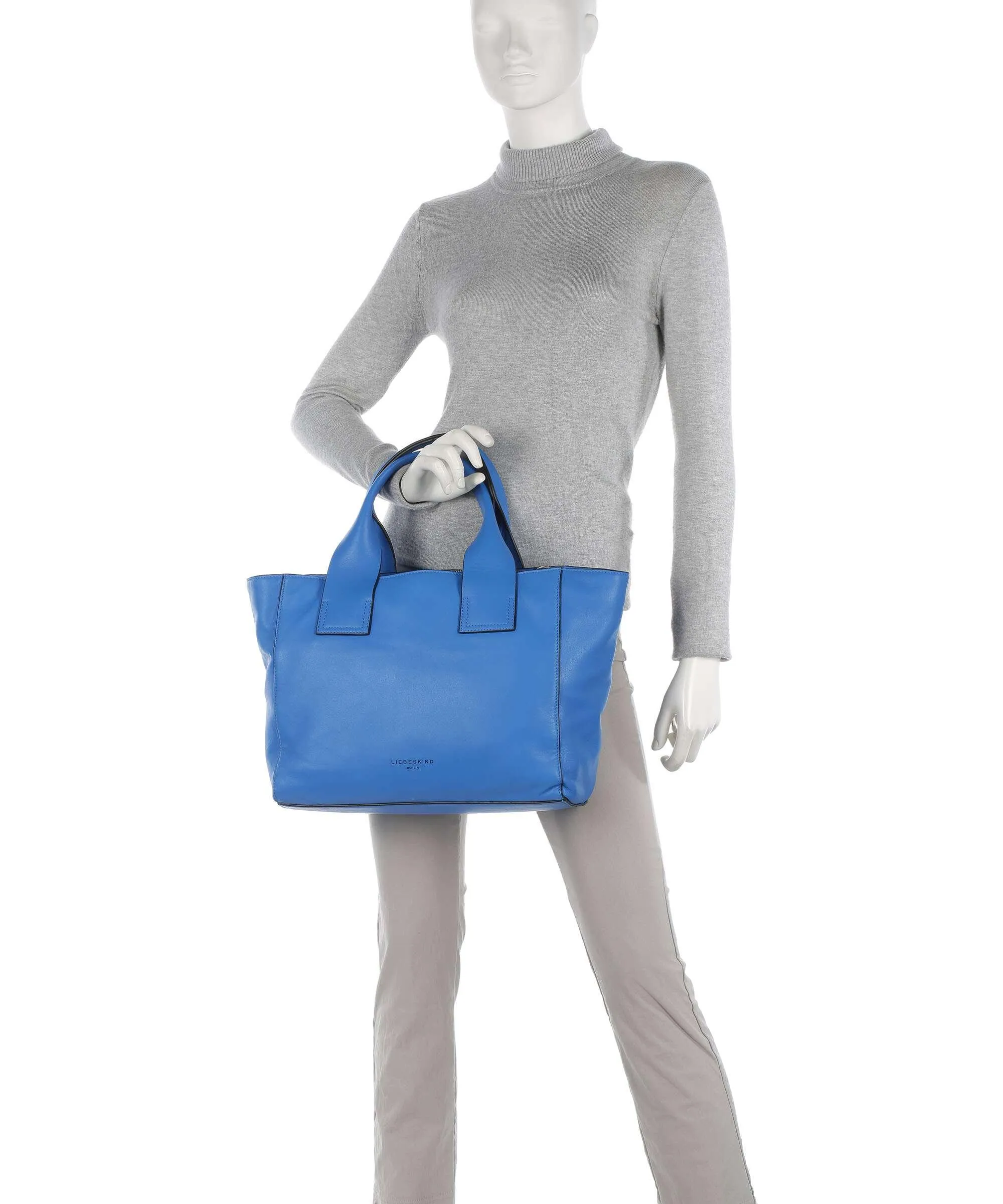  Liebeskind Sienna 2 Indian Sheep M Borsa a mano pelle di pecora blu  