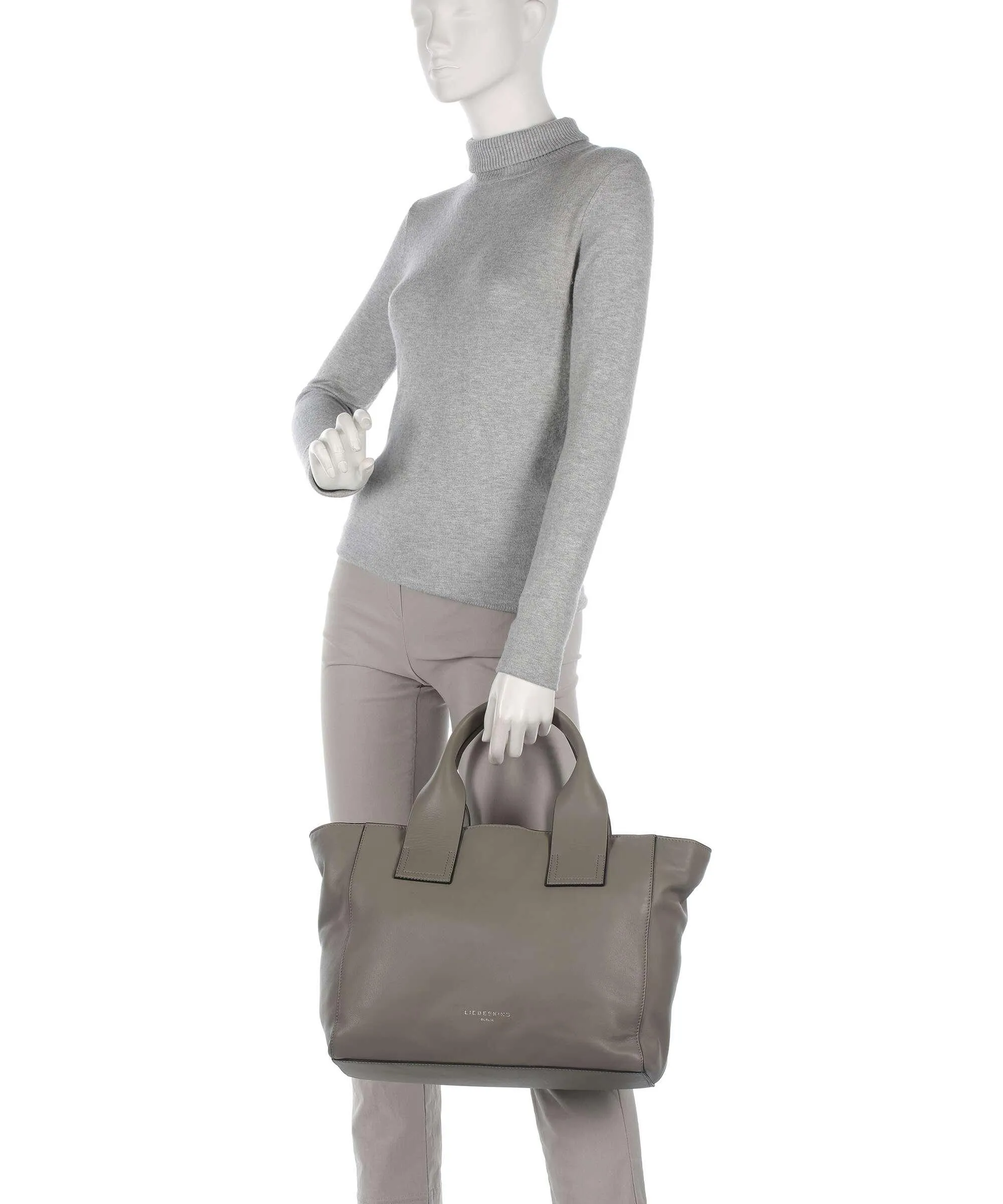  Liebeskind Sienna 2 Indian Sheep M Borsa a mano pelle di pecora grigio  