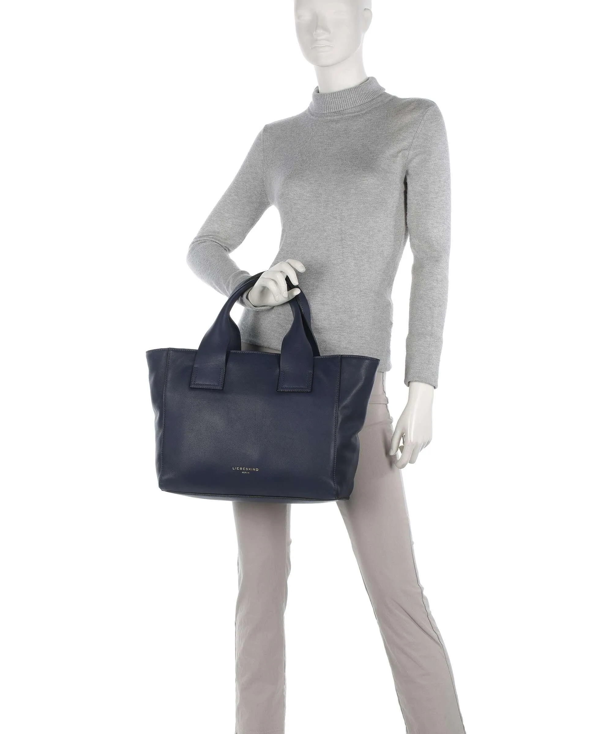  Liebeskind Sienna 2 Indian Sheep M Borsa a mano pelle di pecora navy  
