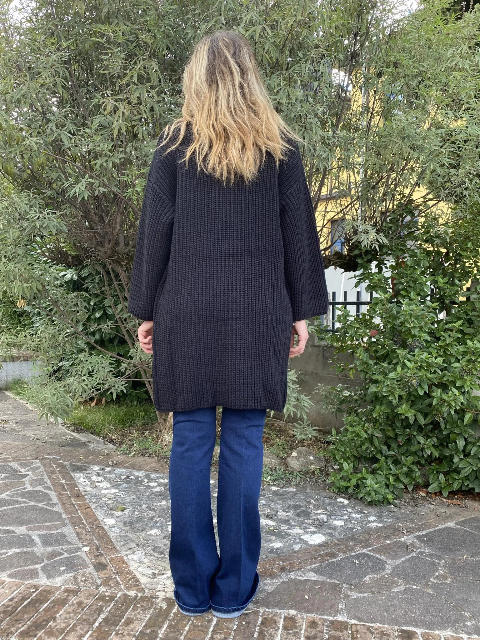 LIU JO cappotto donna in maglia con ricamo CF4463MA930