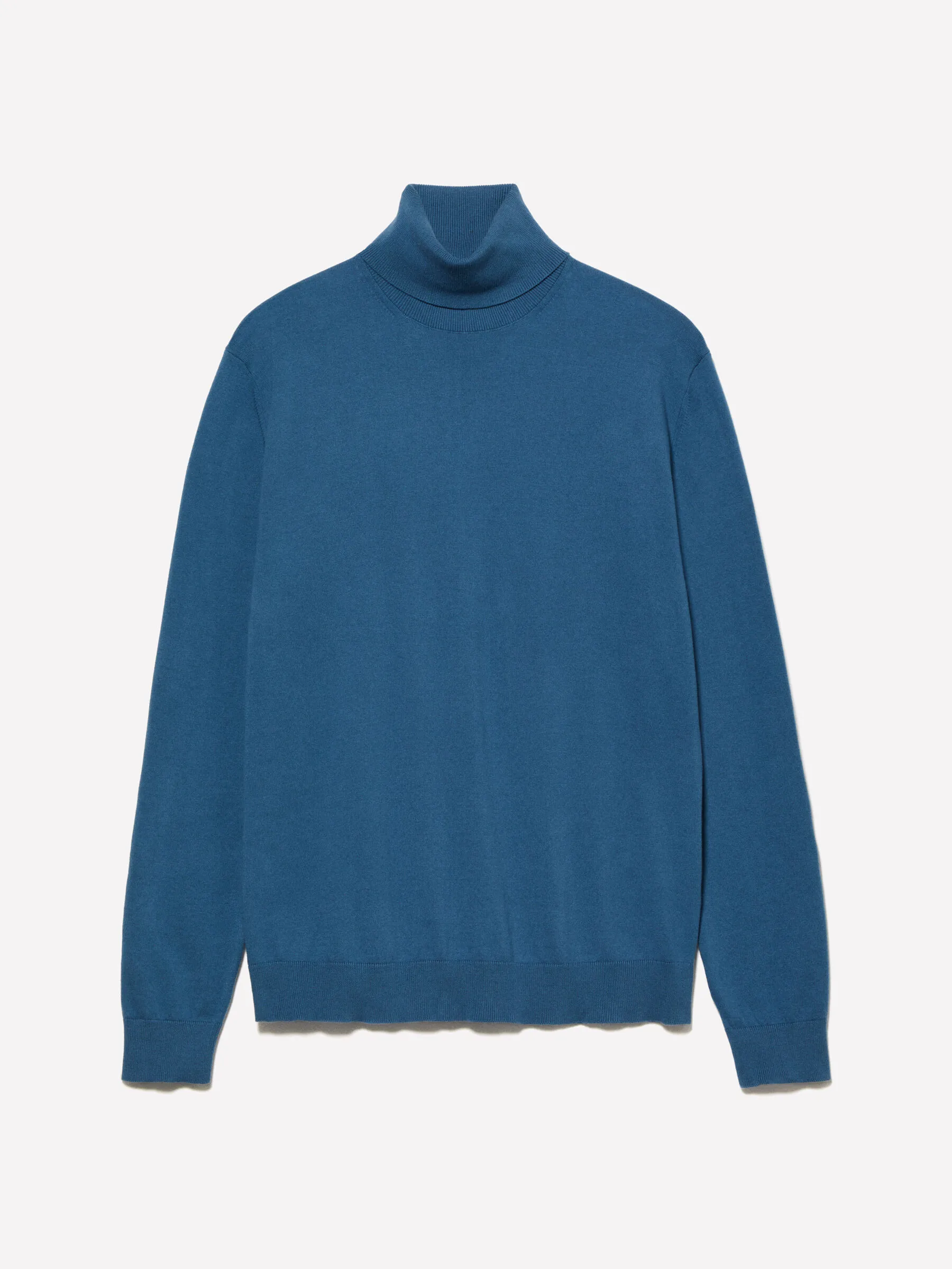 Maglia blu con collo alto