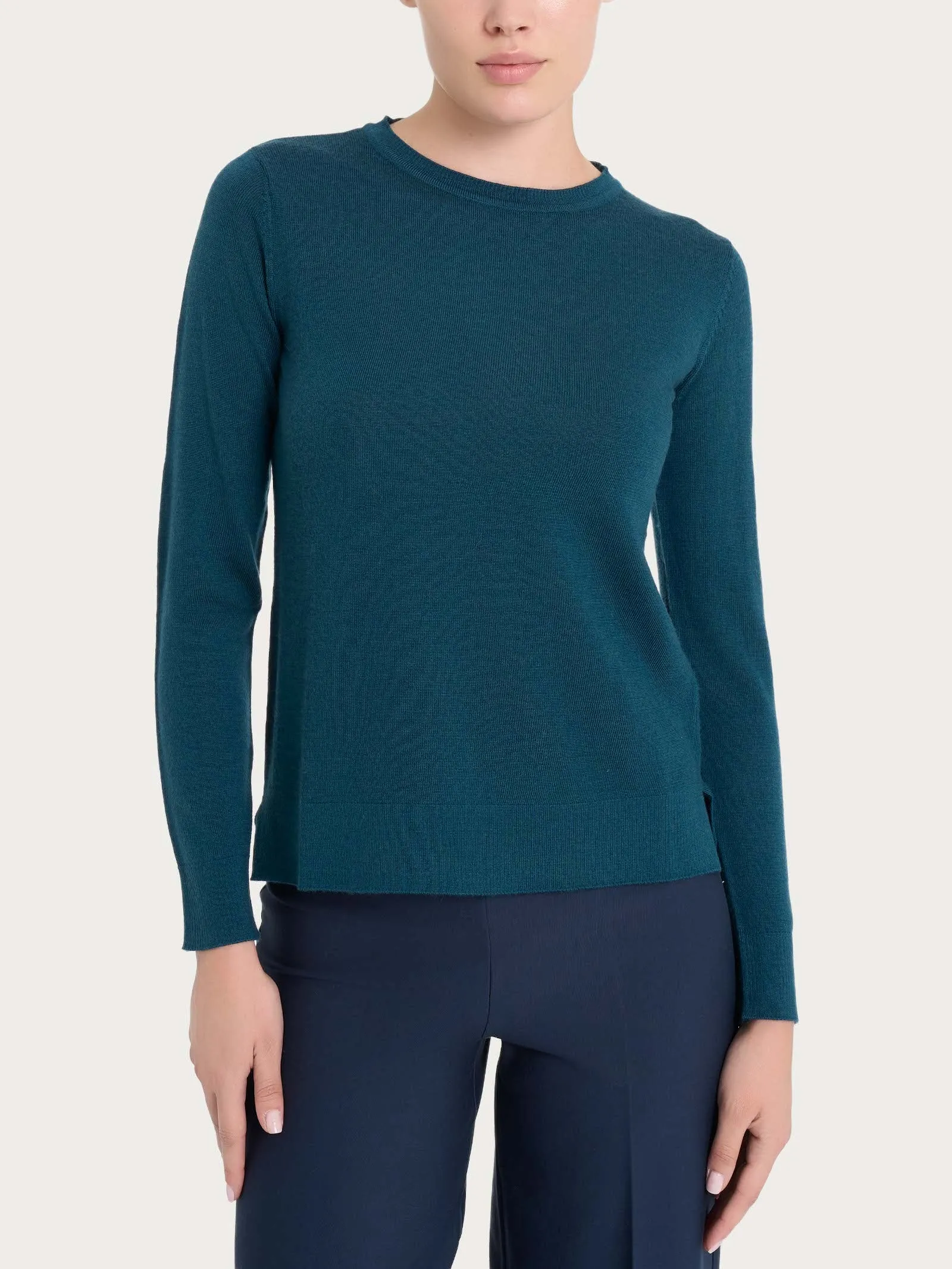 Maglia girocollo in Merino Soft - Reflecting Pond