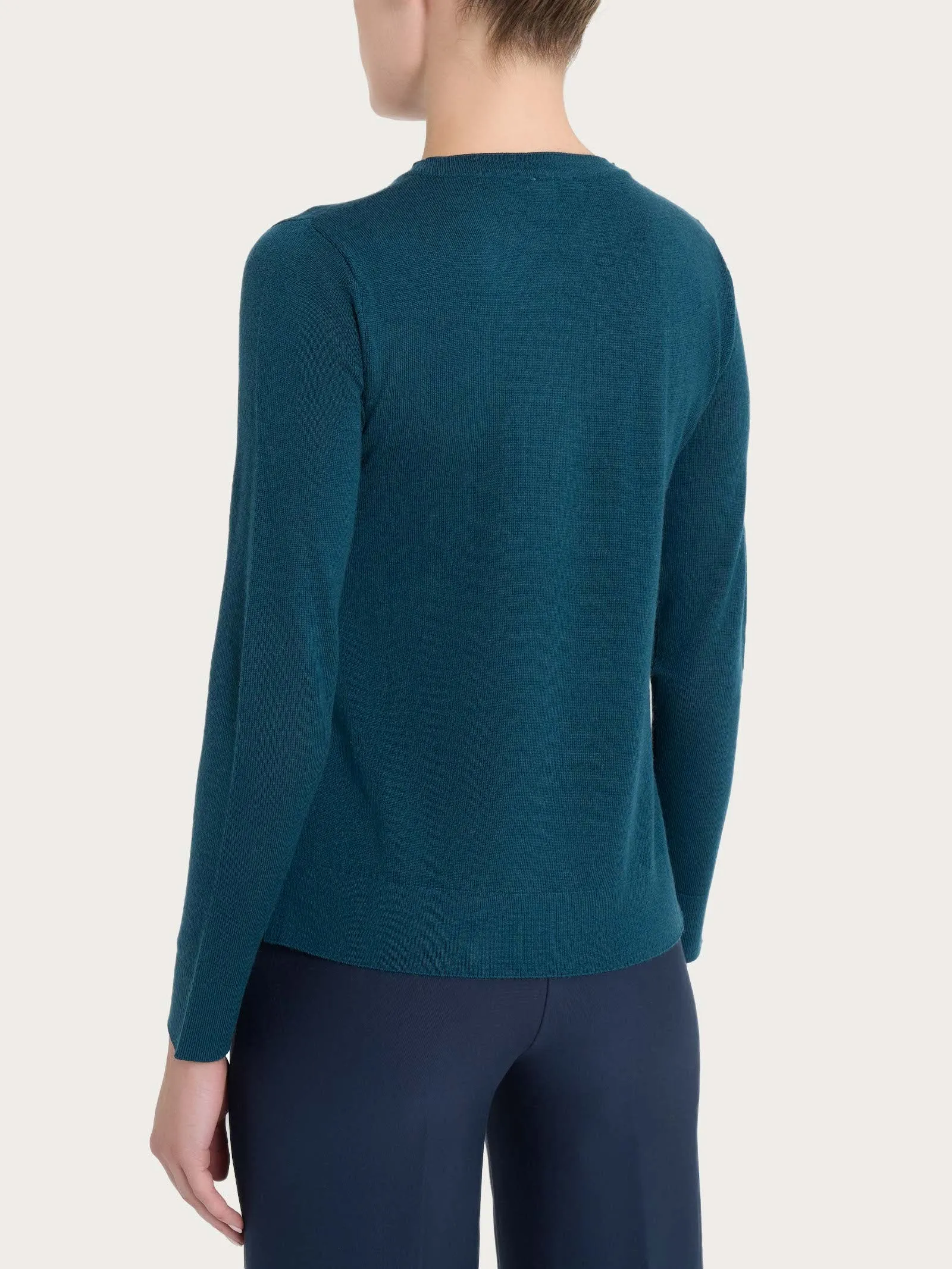 Maglia girocollo in Merino Soft - Reflecting Pond