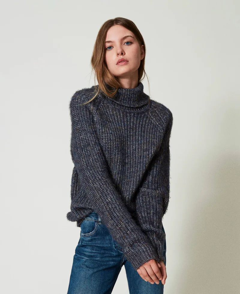 Maglia in filato multicolor con lurex