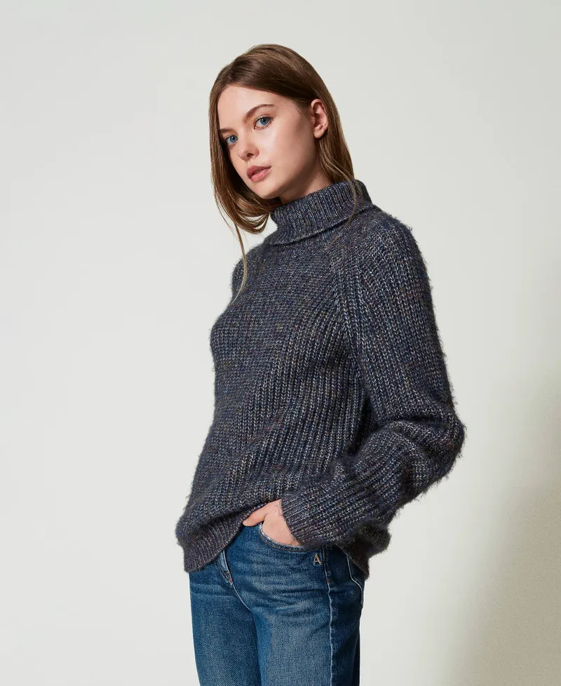 Maglia in filato multicolor con lurex