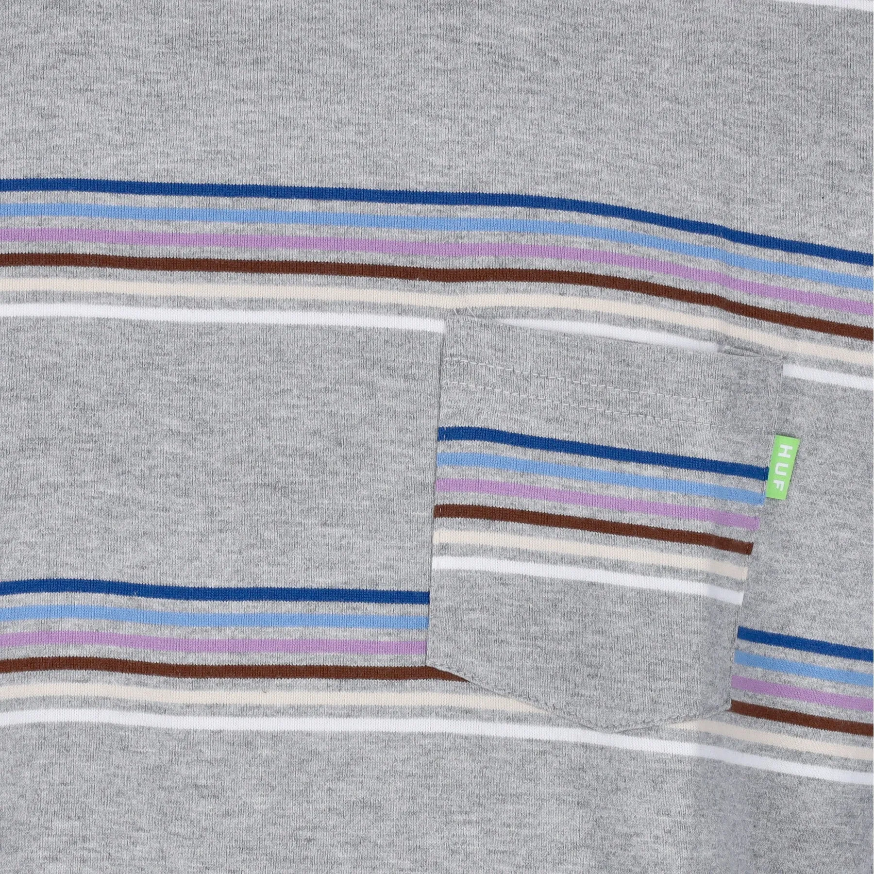 Maglietta Uomo Bolinas Stripe Pocket Tee Grey Heather