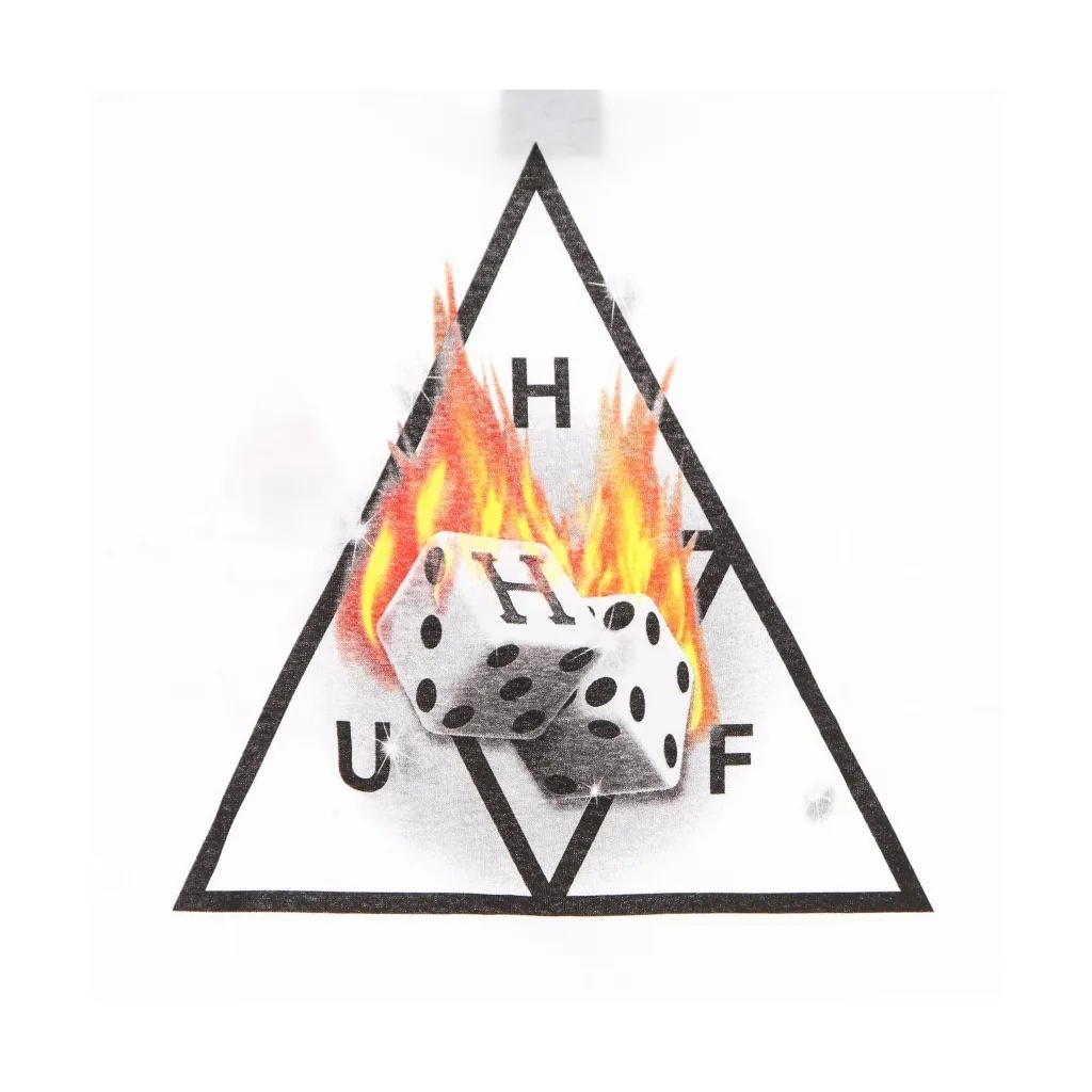 maglietta uomo hot dice triple triangle tee WHITE