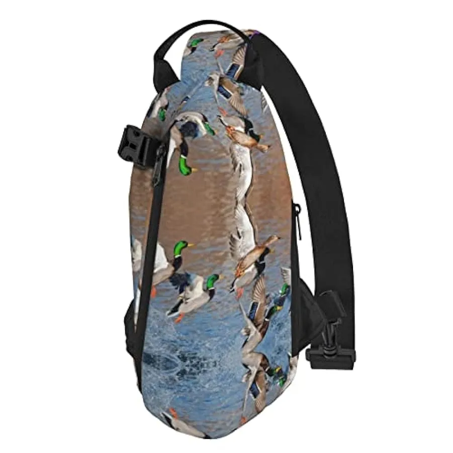 Mallard Ducks – Zaino a tracolla con stampa a tracolla per uomo e donna, per passeggiate all’aria aperta, nero, Taglia unica 172