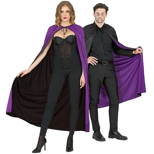 Mantella reversibile nero-viola per adulto