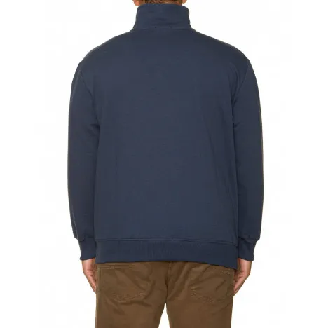 MAXFORT felpa uomo mezza zip blu taglie comode 2xl 3xl 4xl 5xl