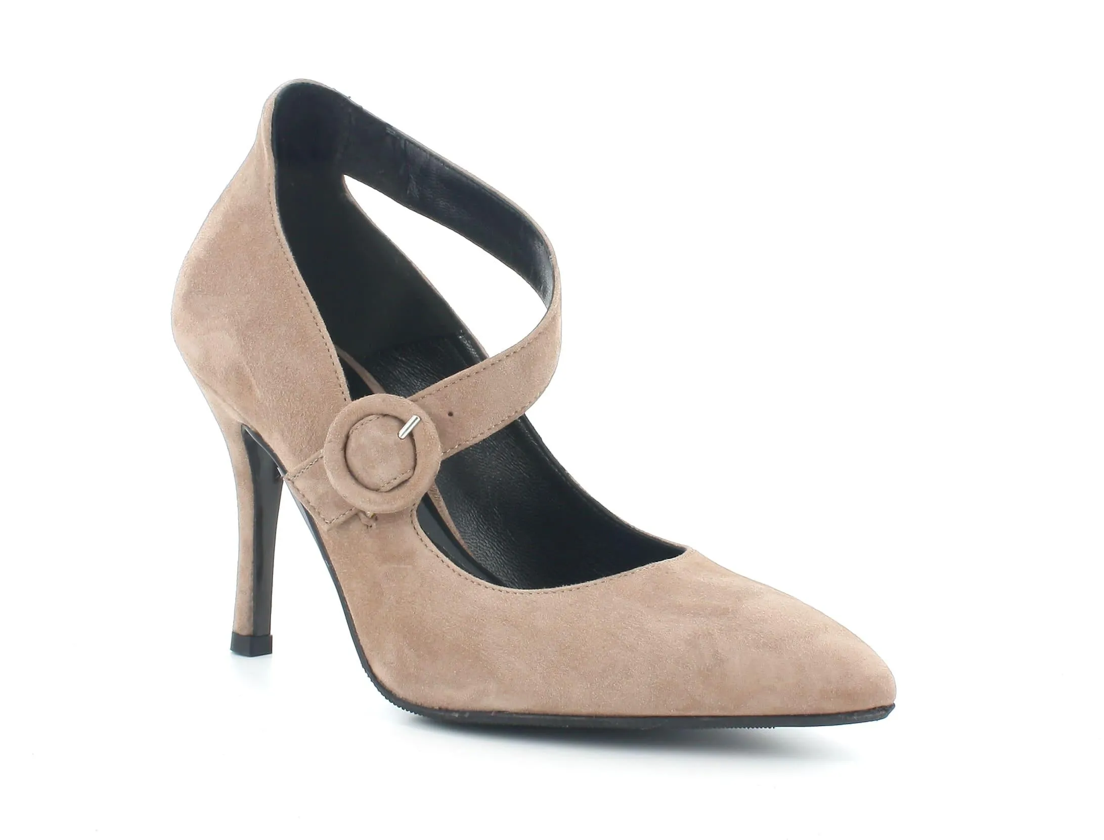 Melluso donna décolleté in camoscio beige