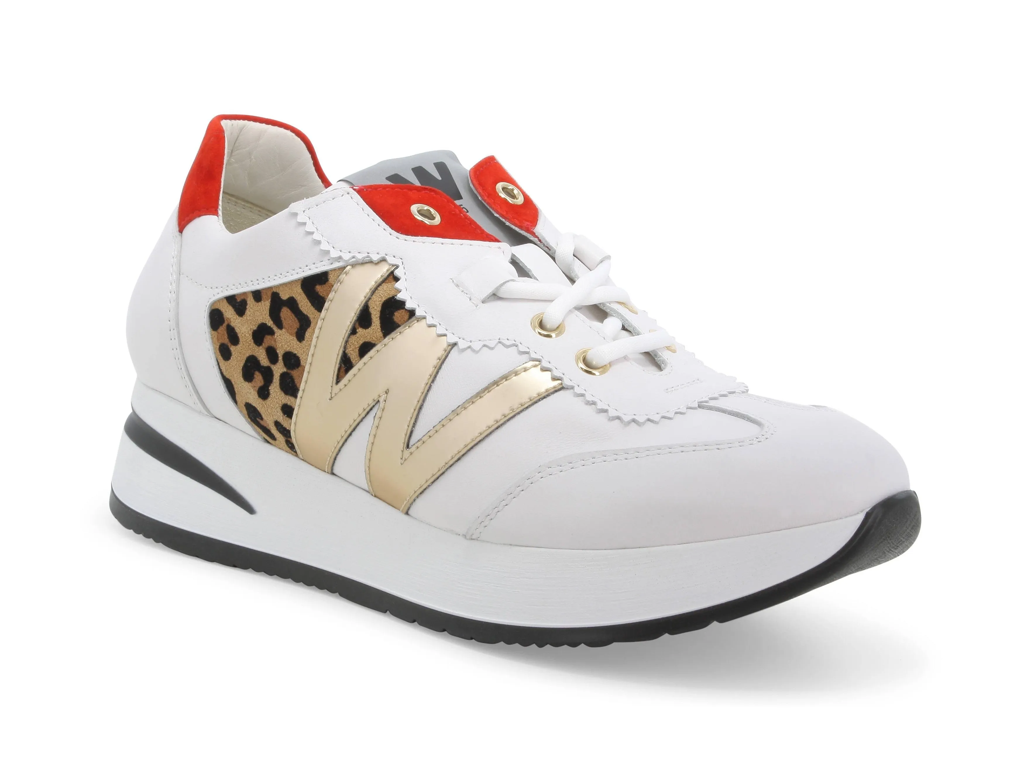 Melluso Donna Sneakers inserto maculato leopard tomaia pelle