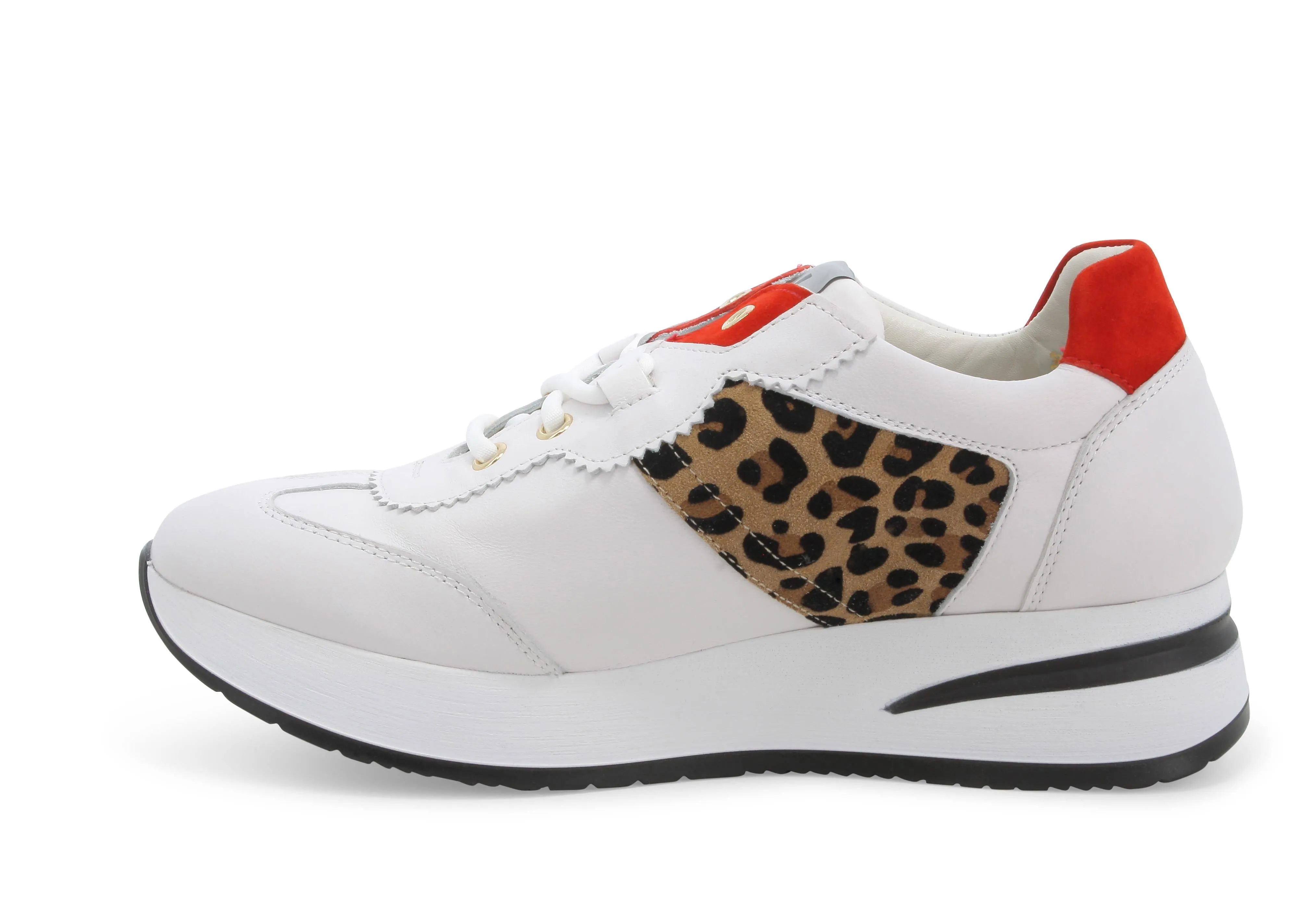 Melluso Donna Sneakers inserto maculato leopard tomaia pelle