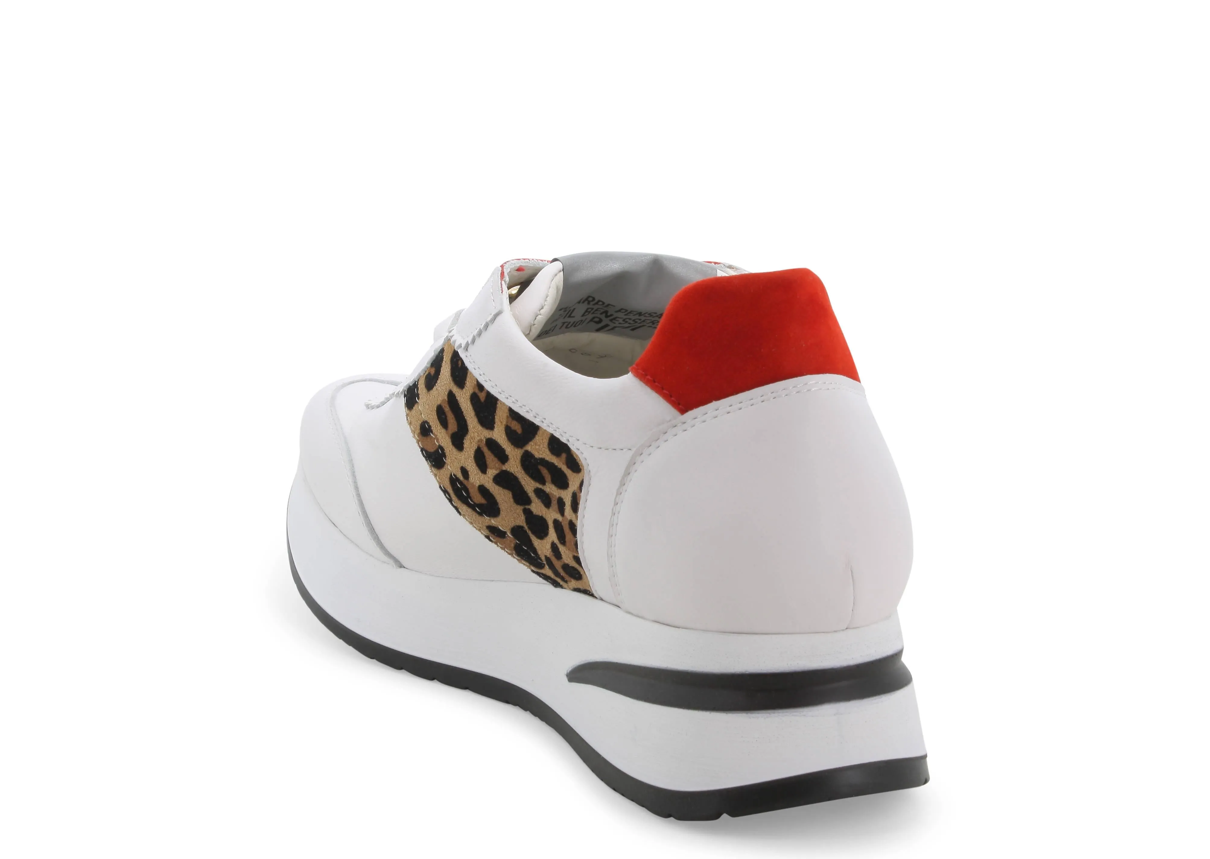 Melluso Donna Sneakers inserto maculato leopard tomaia pelle