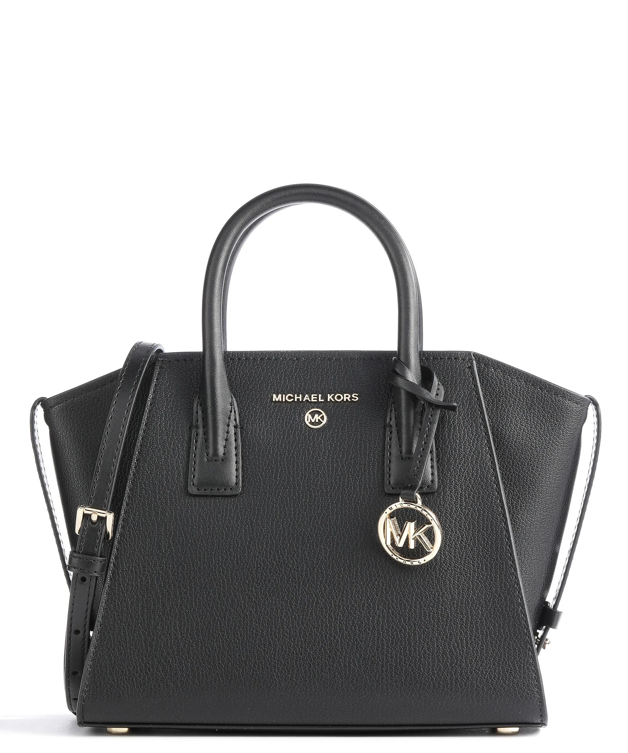  Michael Kors Avril Borsa a mano pelle di vacchetta grana nero  