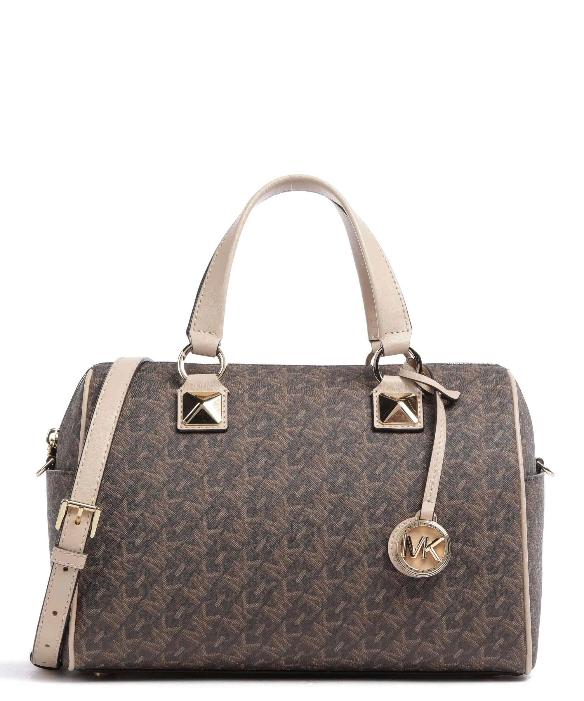  Michael Kors Grayson Borsa a mano tela marrone scuro  