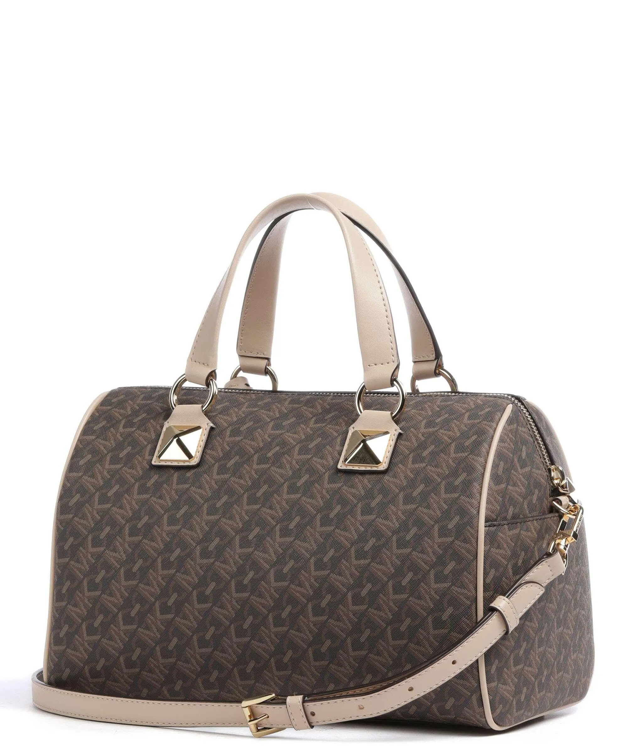  Michael Kors Grayson Borsa a mano tela marrone scuro  